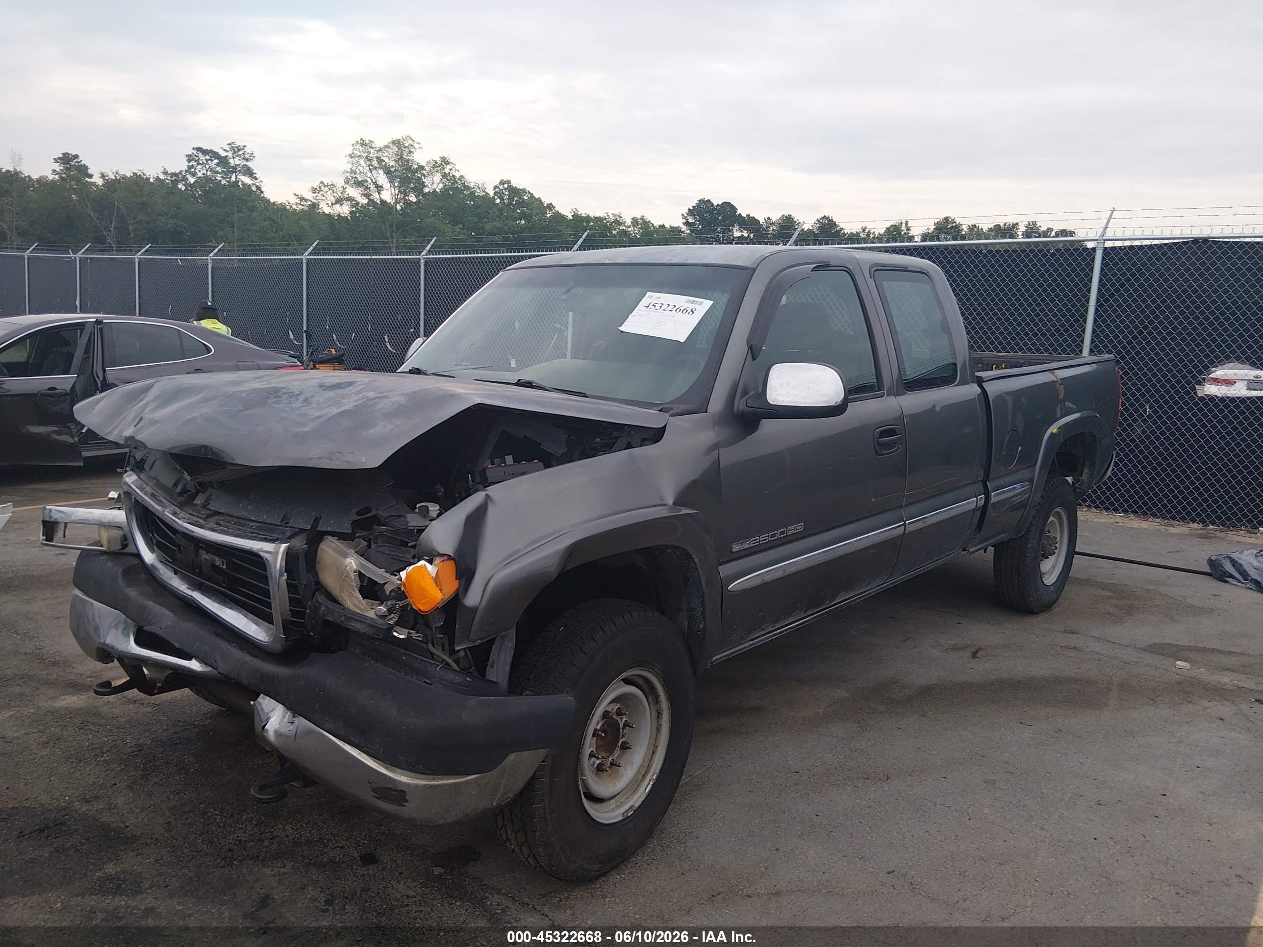 2002 Gmc Sierra 2500hd Sle Gray vin: 1GTHC29U02Z166335