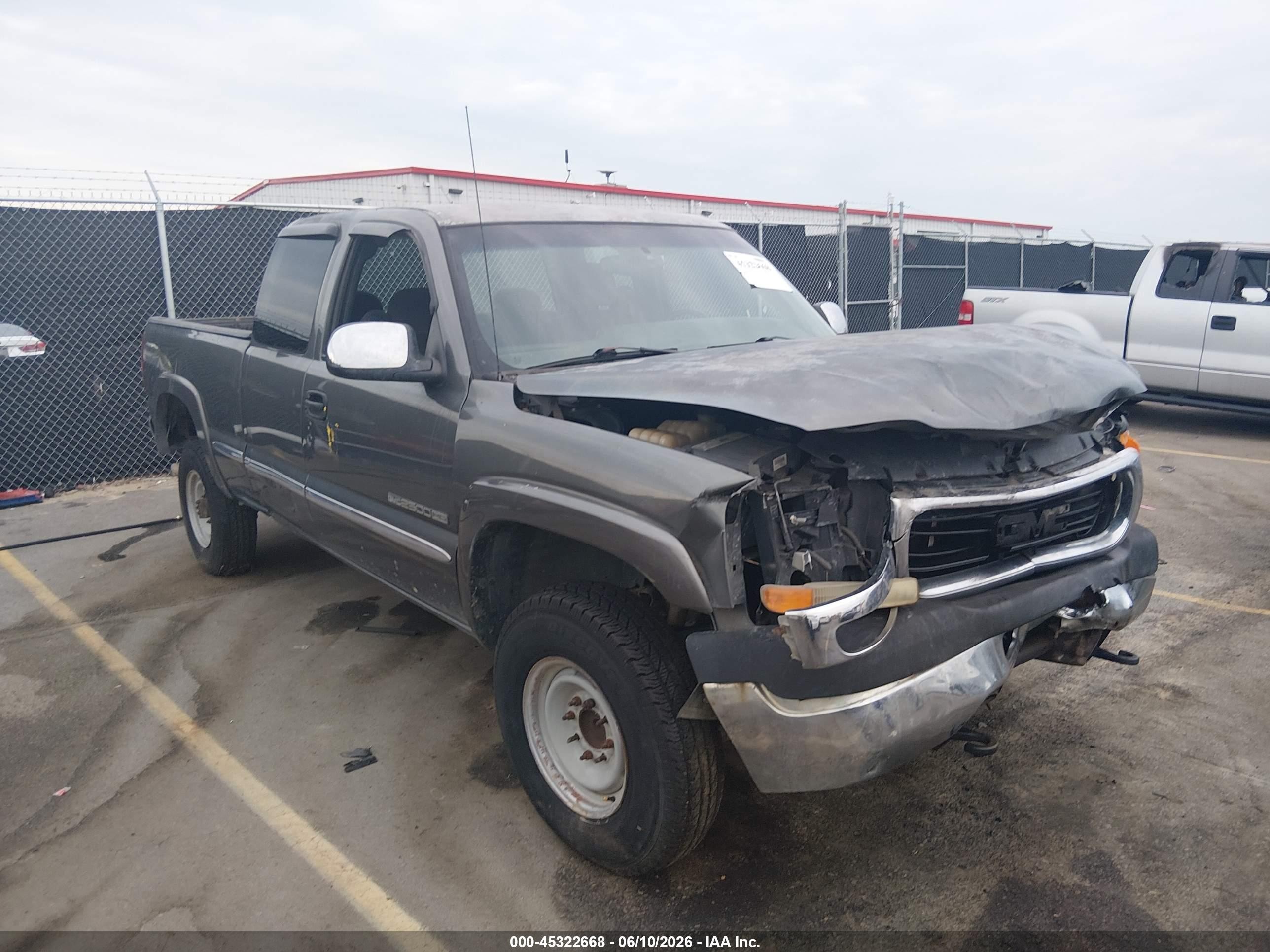 2002 Gmc Sierra 2500hd Sle Gray vin: 1GTHC29U02Z166335