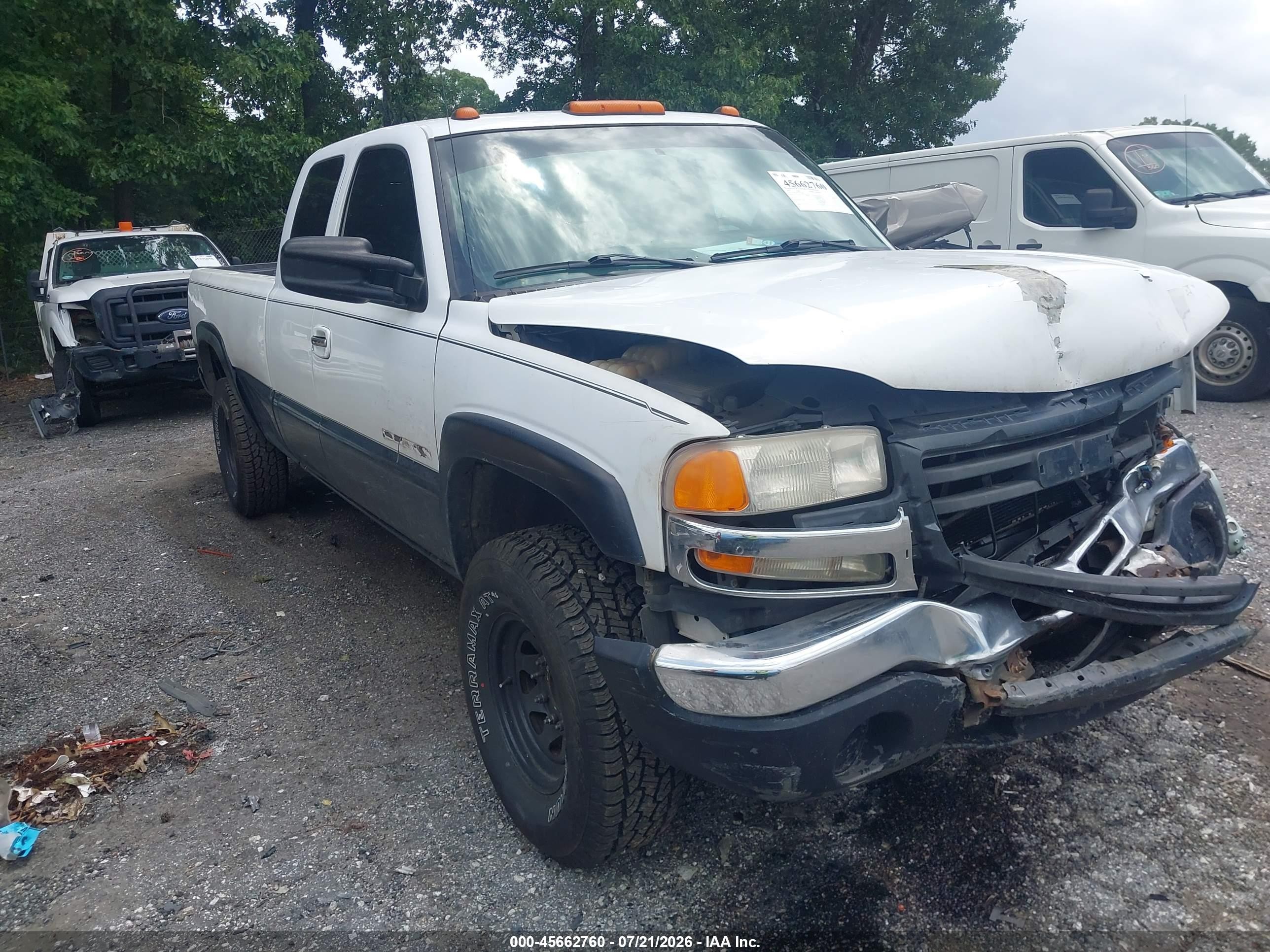 2004 Gmc Sierra 2500hd Work Truck White vin: 1GTHC29U04E125262