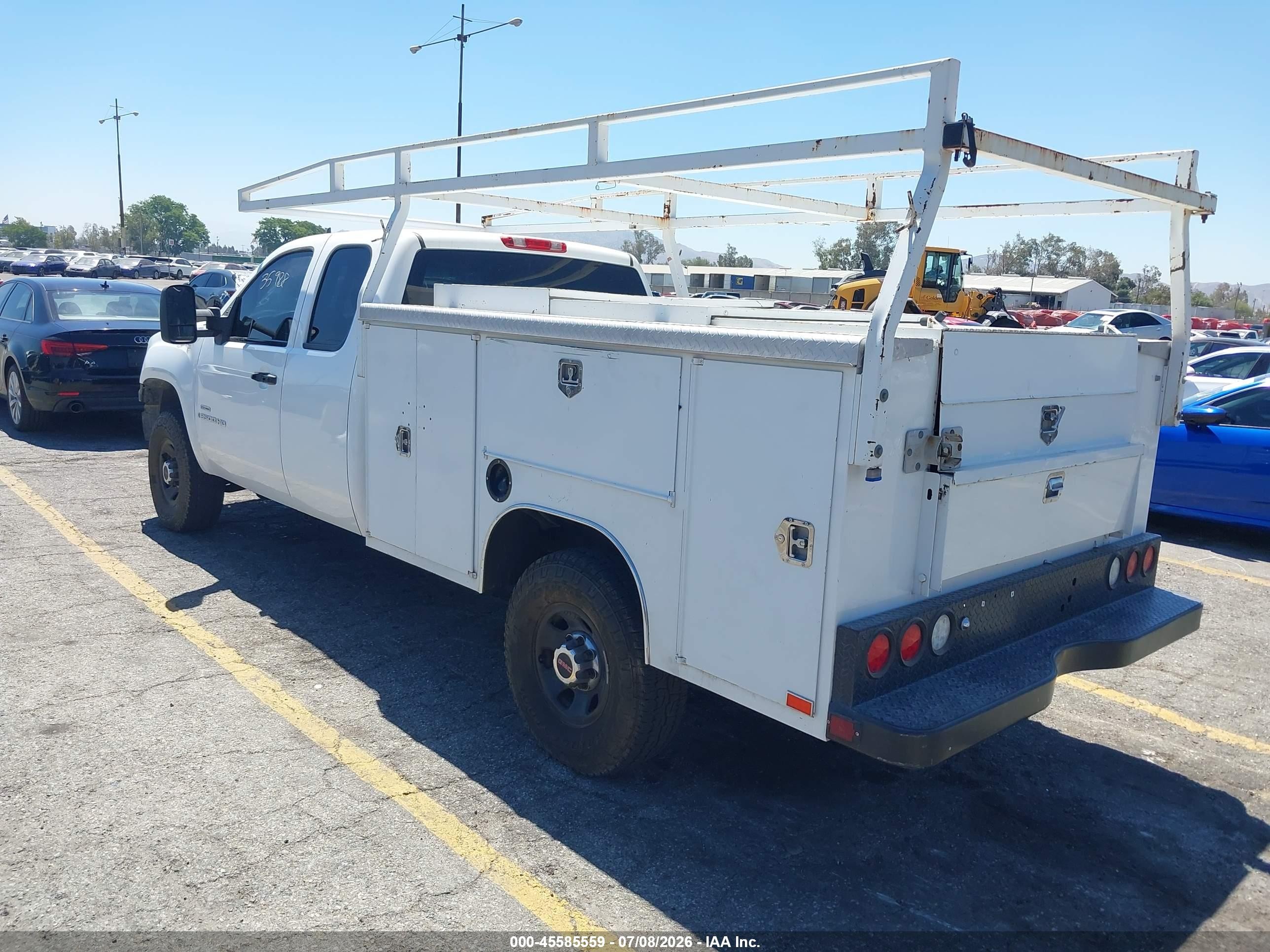 2008 Gmc Sierra 3500hd Work Truck White vin: 1GTHC39628E176730
