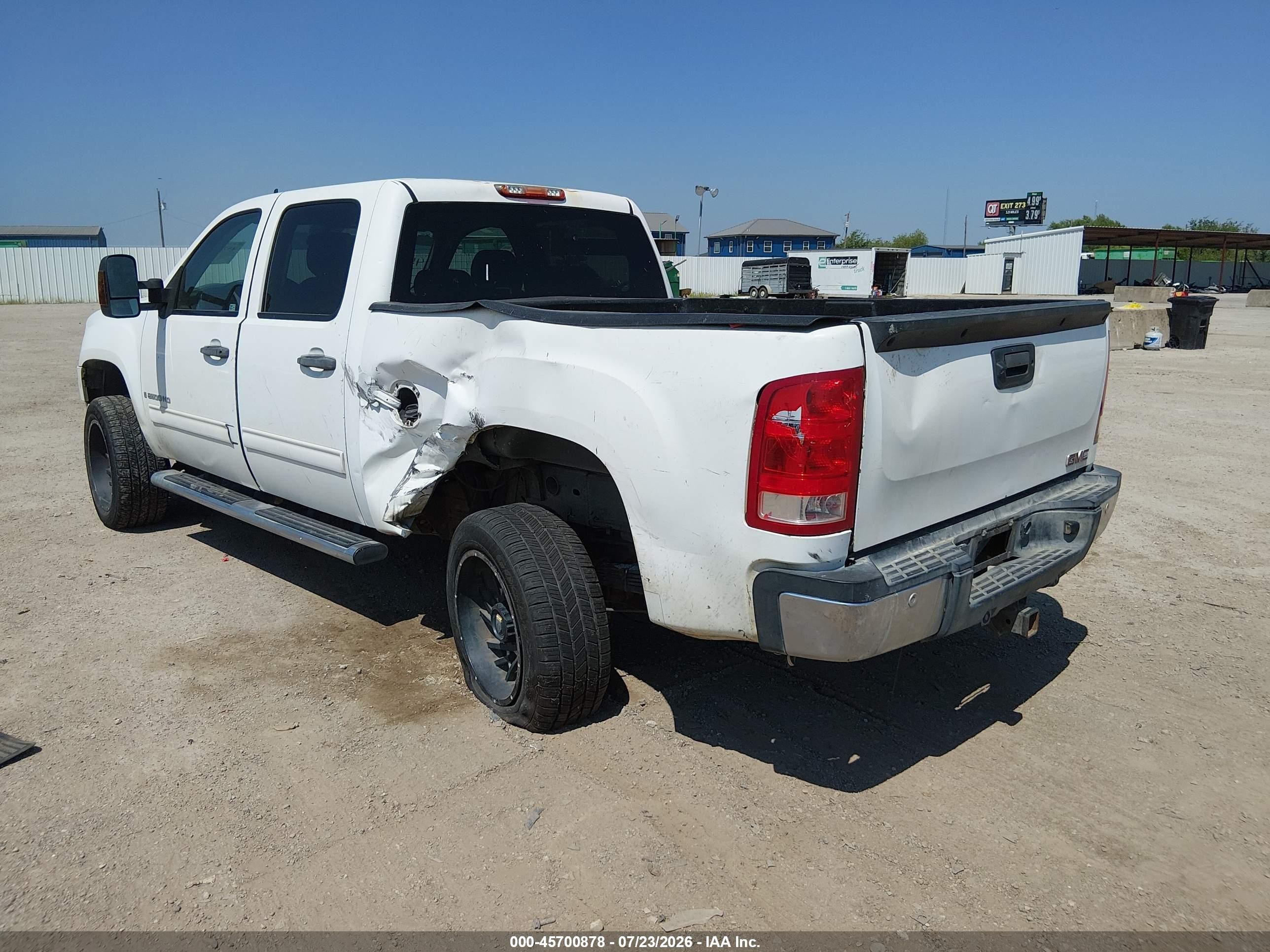 2009 Gmc Sierra 2500hd Sle White vin: 1GTHC53KX9F113565