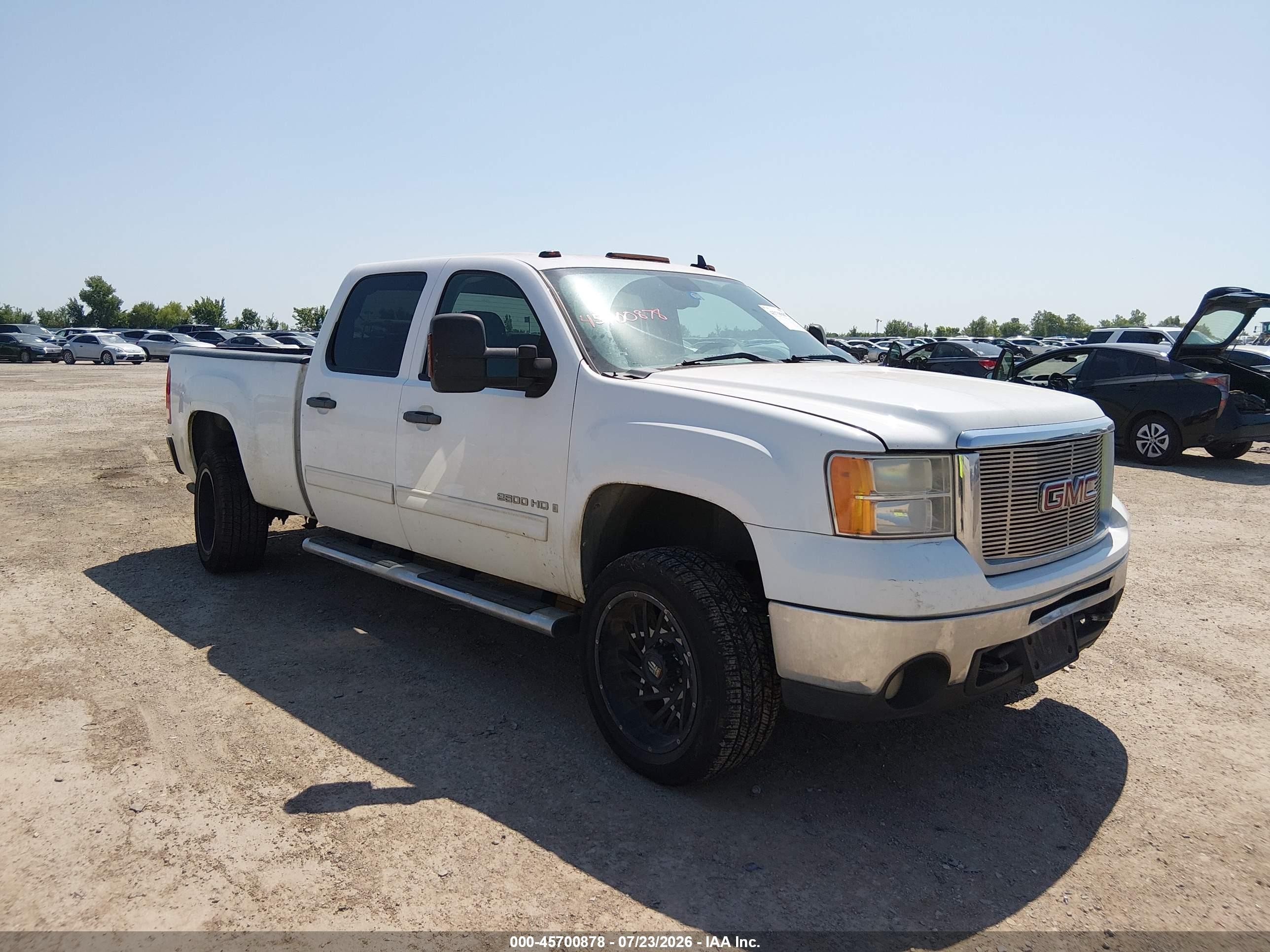 2009 Gmc Sierra 2500hd Sle White vin: 1GTHC53KX9F113565