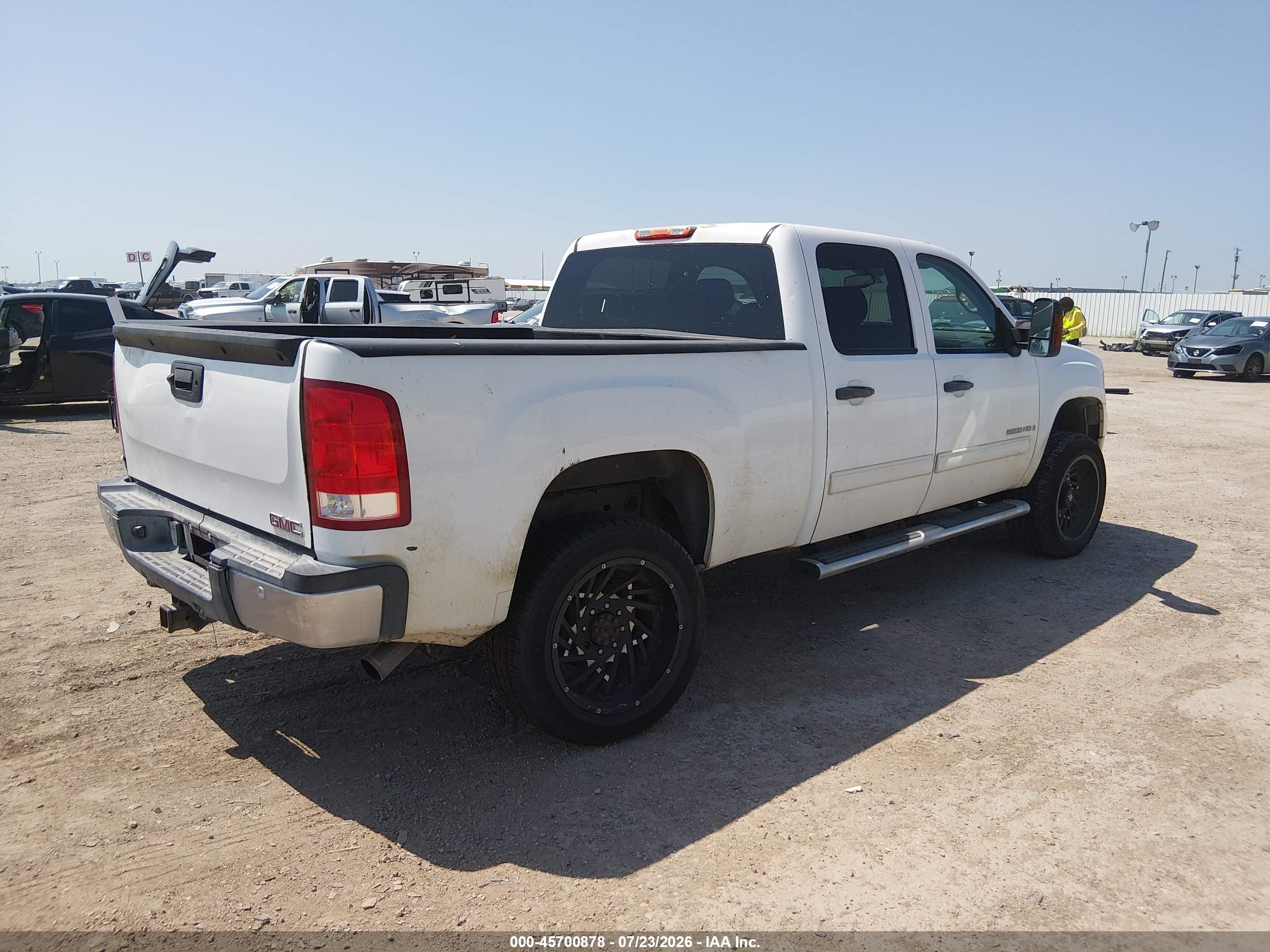 2009 Gmc Sierra 2500hd Sle White vin: 1GTHC53KX9F113565