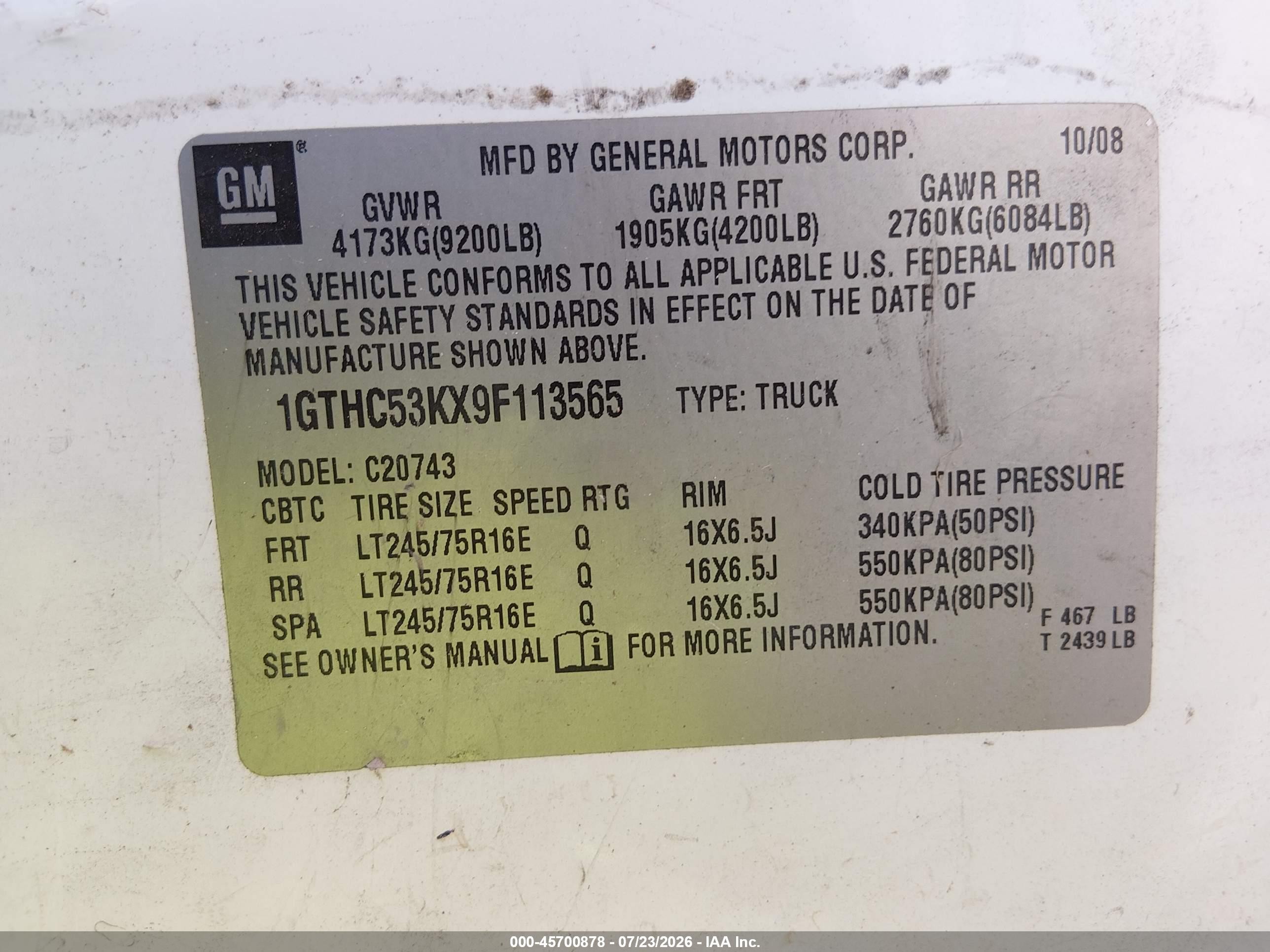2009 Gmc Sierra 2500hd Sle White vin: 1GTHC53KX9F113565