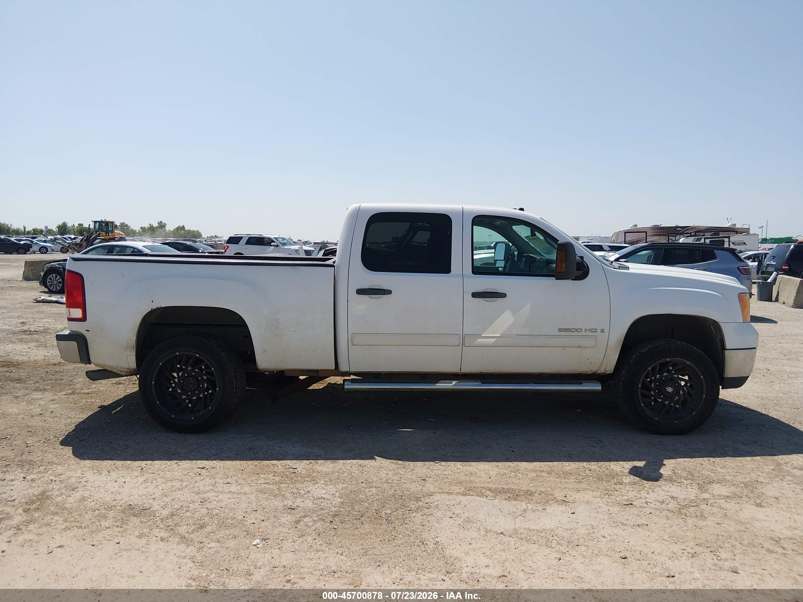 2009 Gmc Sierra 2500hd Sle White vin: 1GTHC53KX9F113565