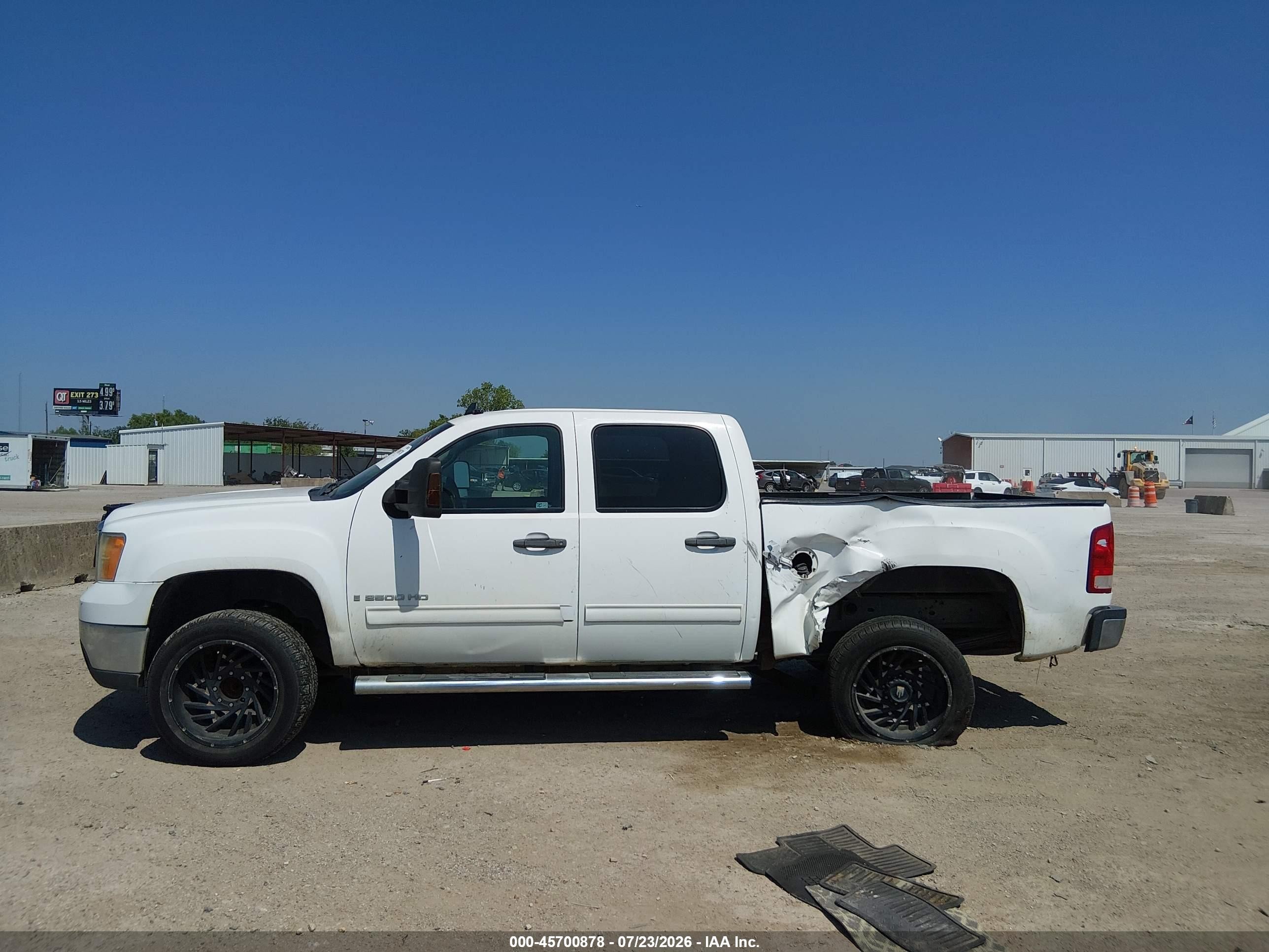2009 Gmc Sierra 2500hd Sle White vin: 1GTHC53KX9F113565