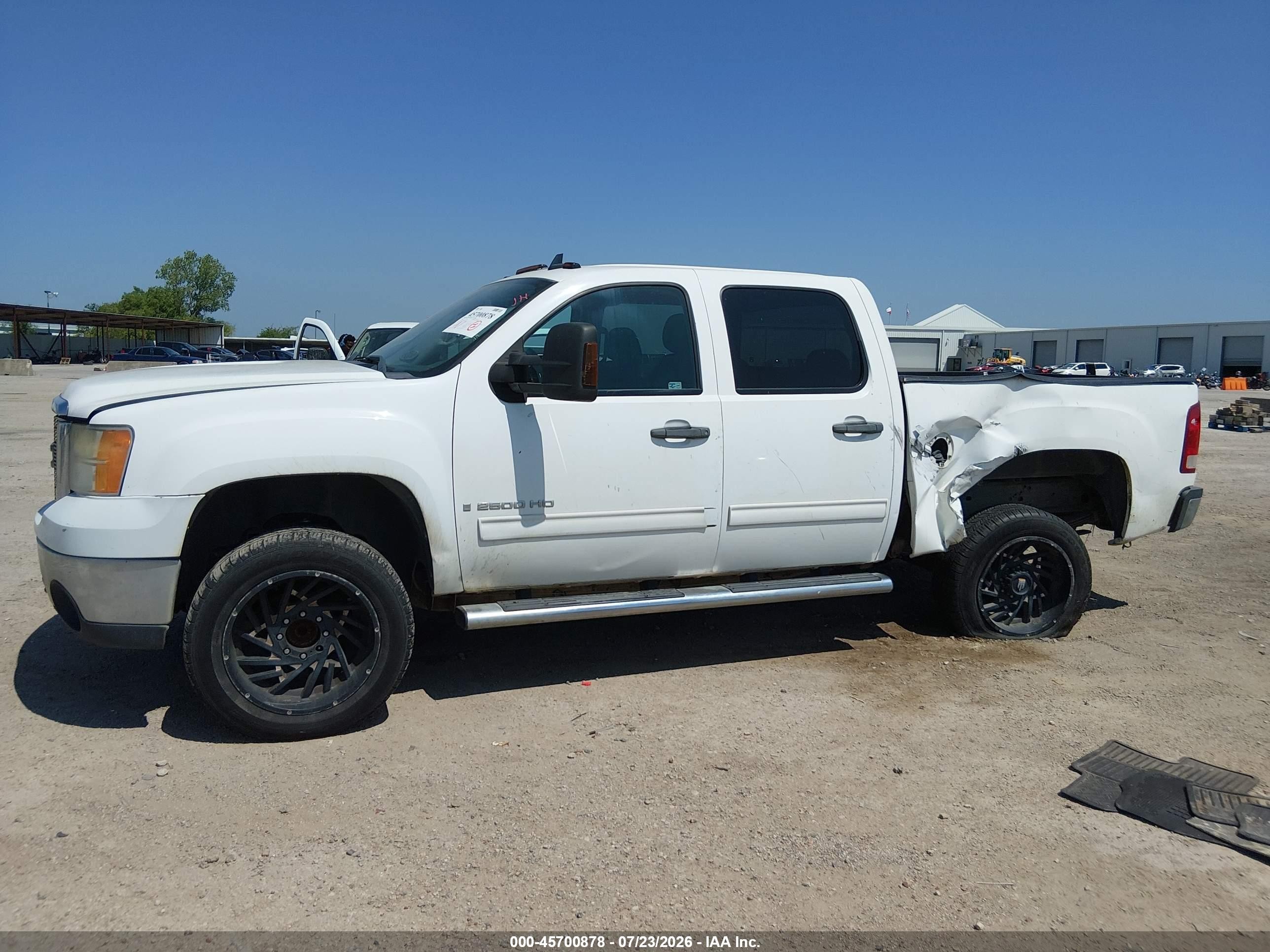 2009 Gmc Sierra 2500hd Sle White vin: 1GTHC53KX9F113565