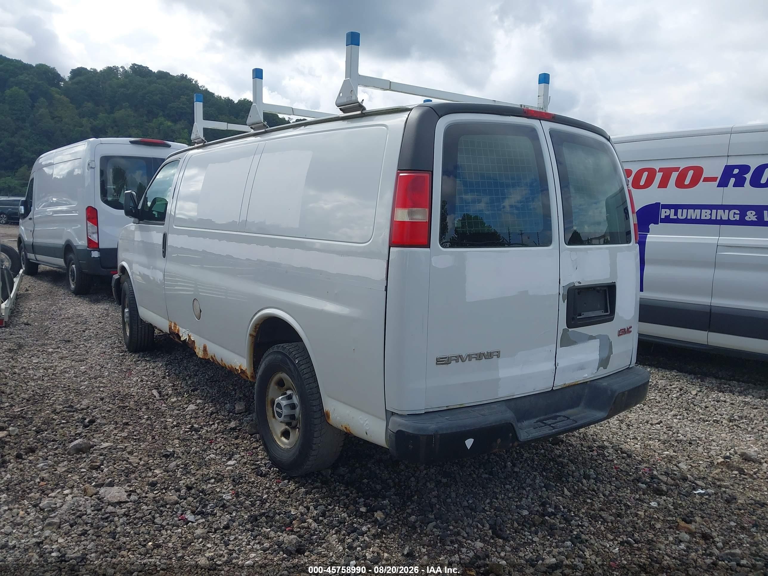 2008 Gmc Savana Work Van White vin: 1GTHG35KX81142825