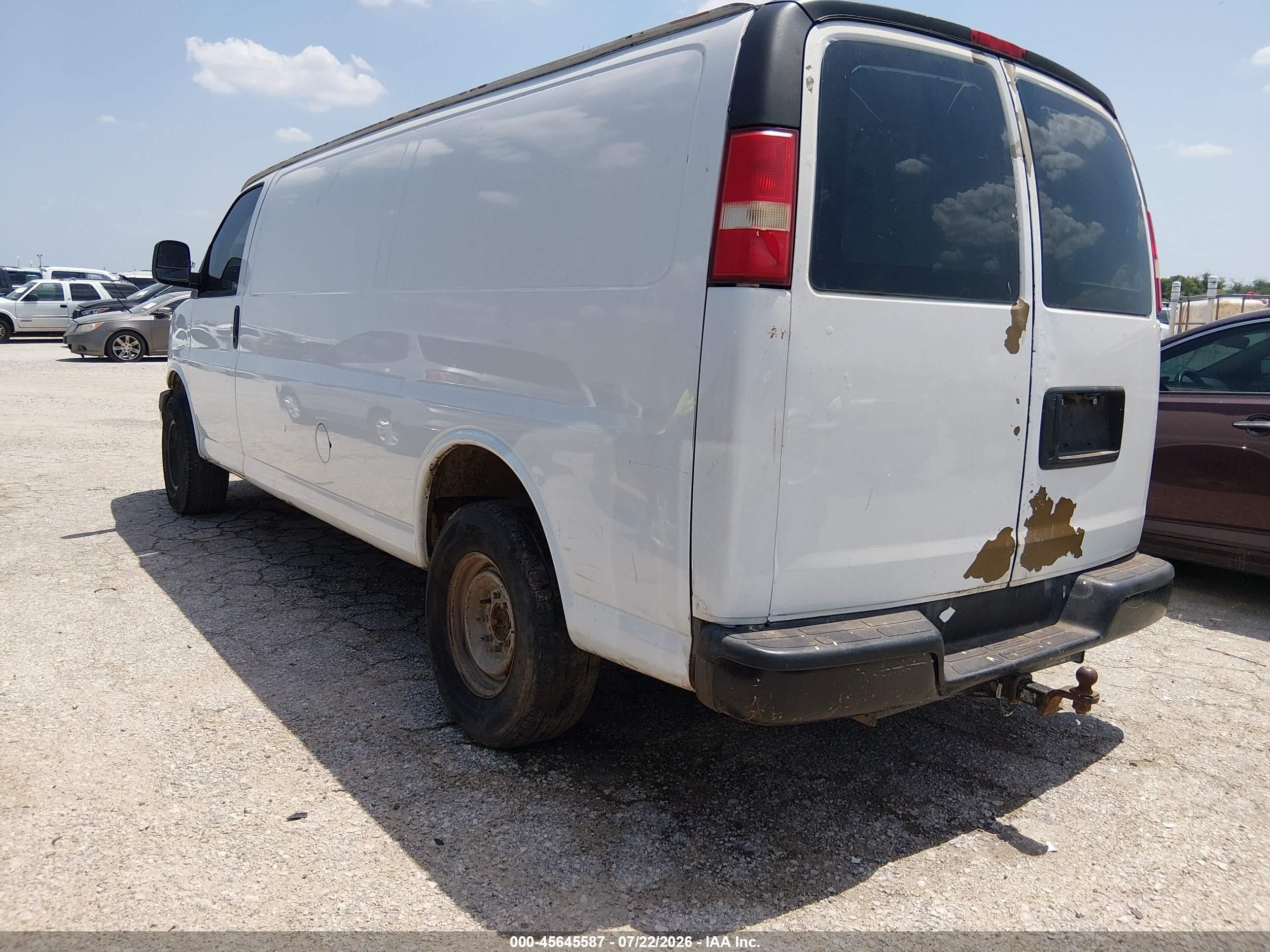 2009 Gmc Savana 3500 Work Van White vin: 1GTHG39K891148280