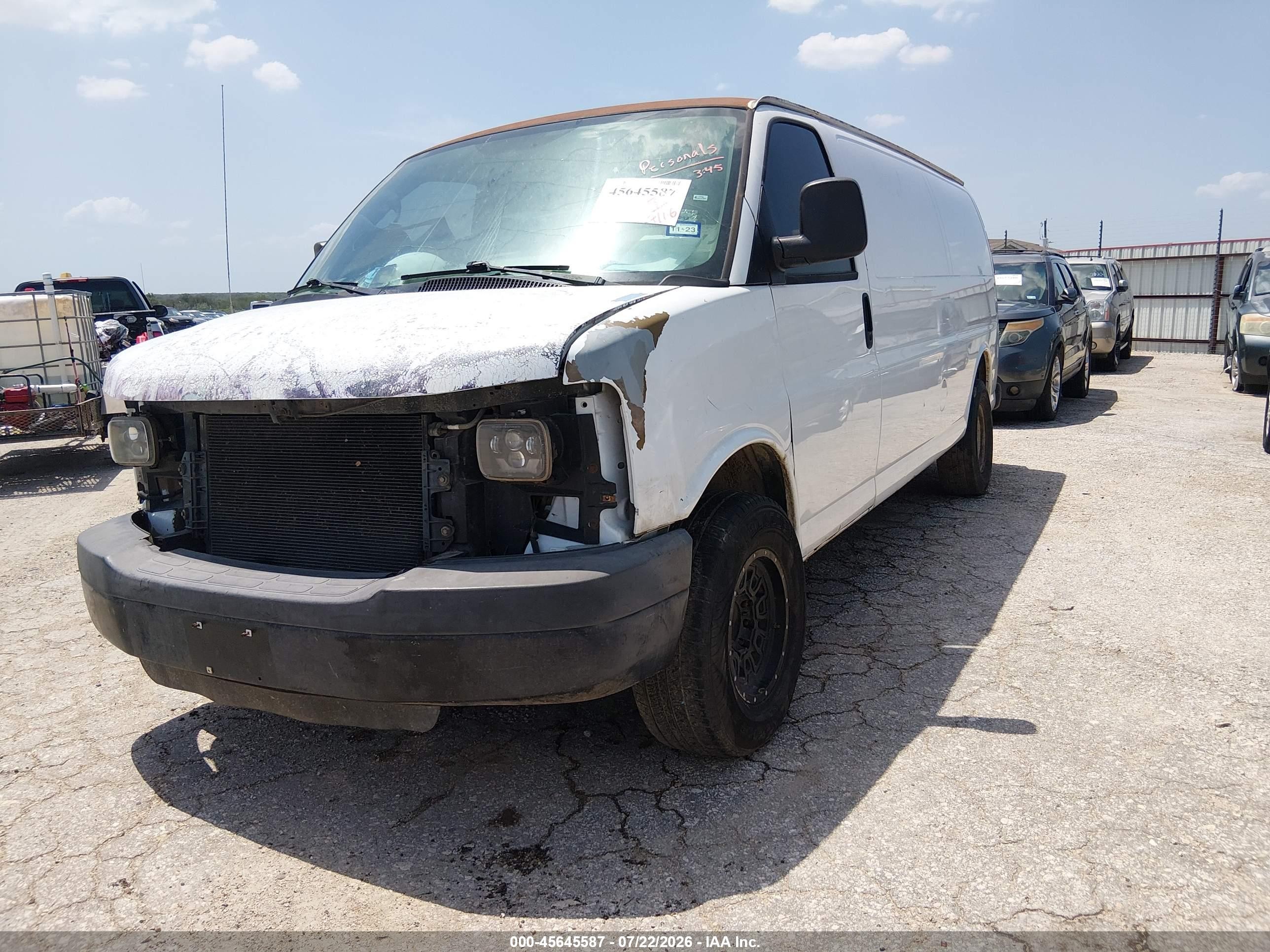 2009 Gmc Savana 3500 Work Van White vin: 1GTHG39K891148280