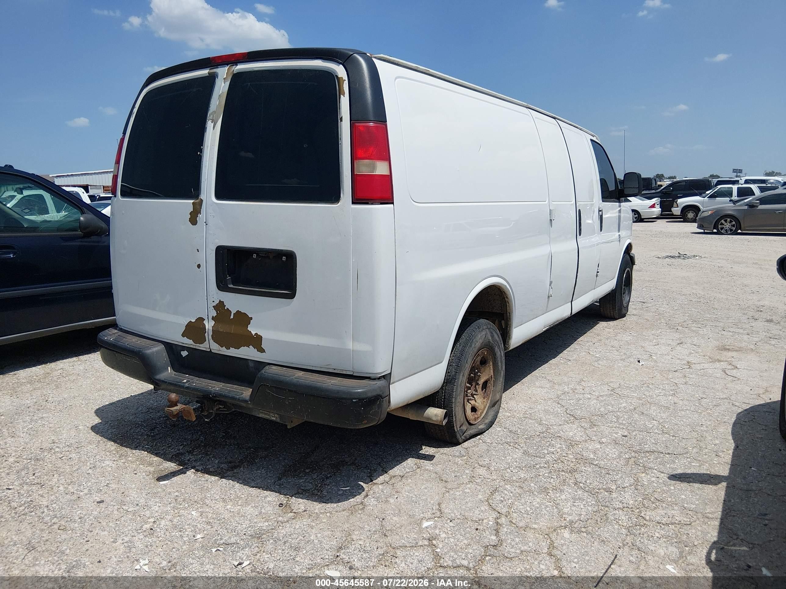 2009 Gmc Savana 3500 Work Van White vin: 1GTHG39K891148280