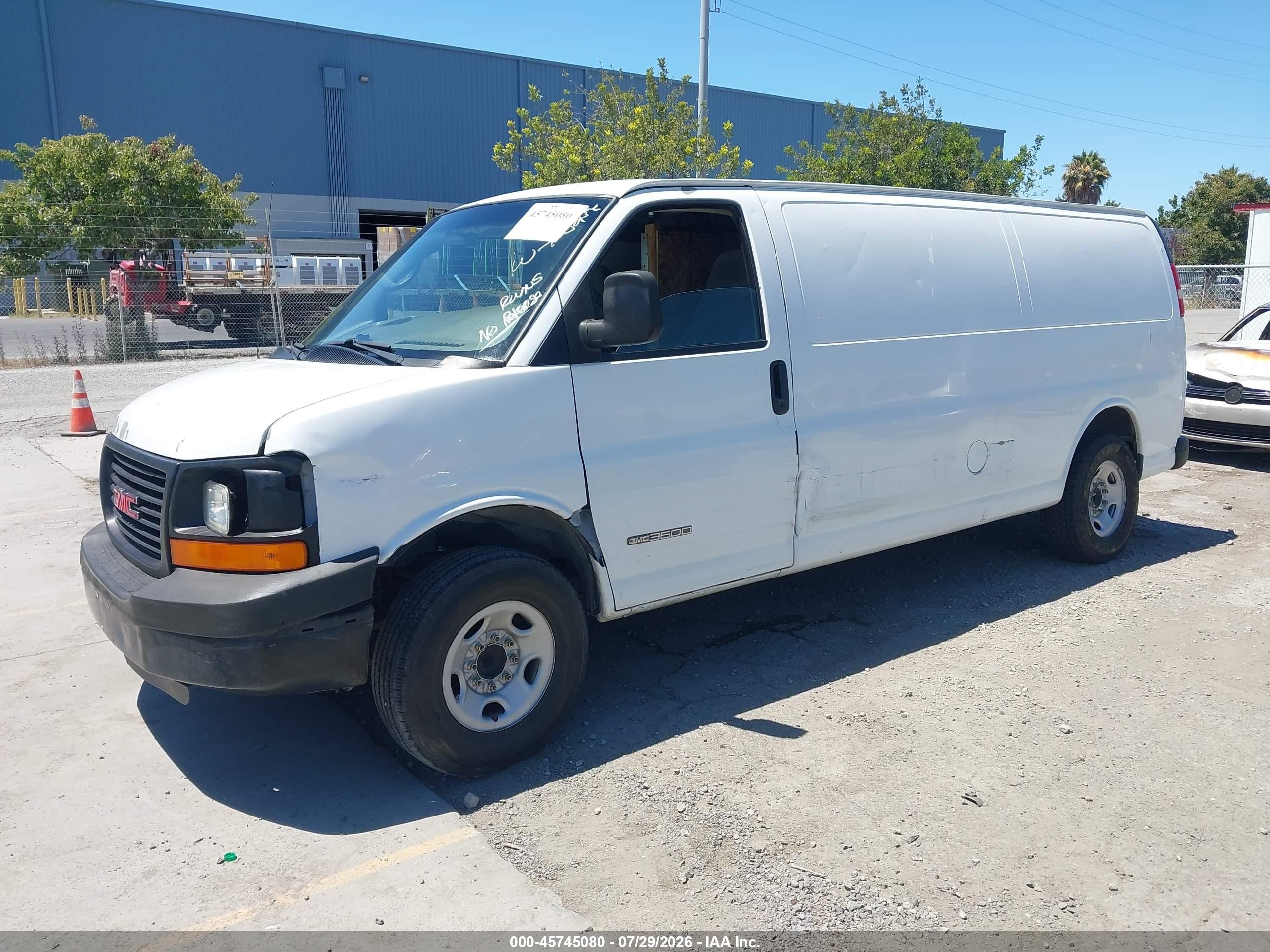 2005 Gmc Savana Cargo Van Standard White vin: 1GTHG39U651148189