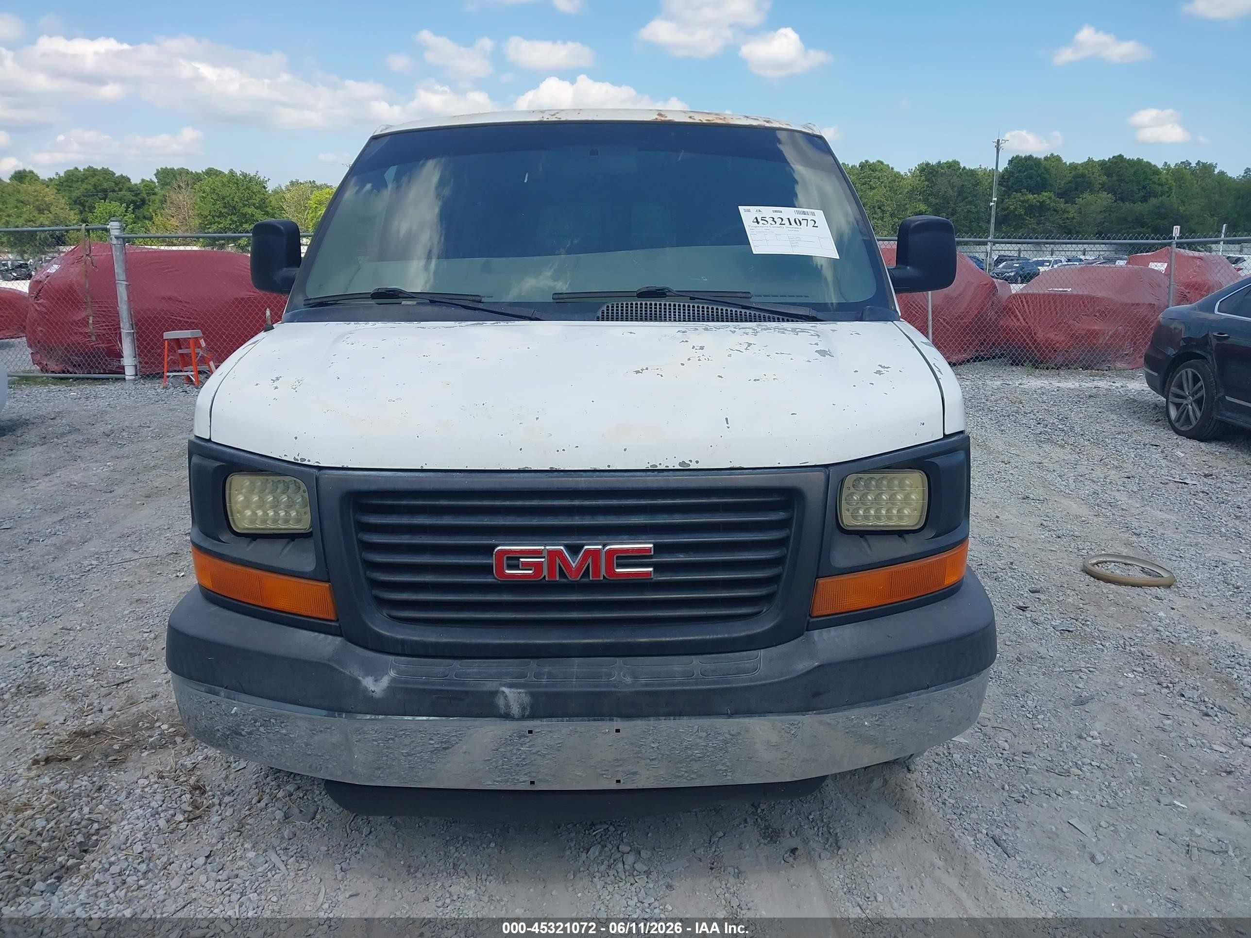 2007 Gmc Savana Work Van White vin: 1GTHG39U871117254