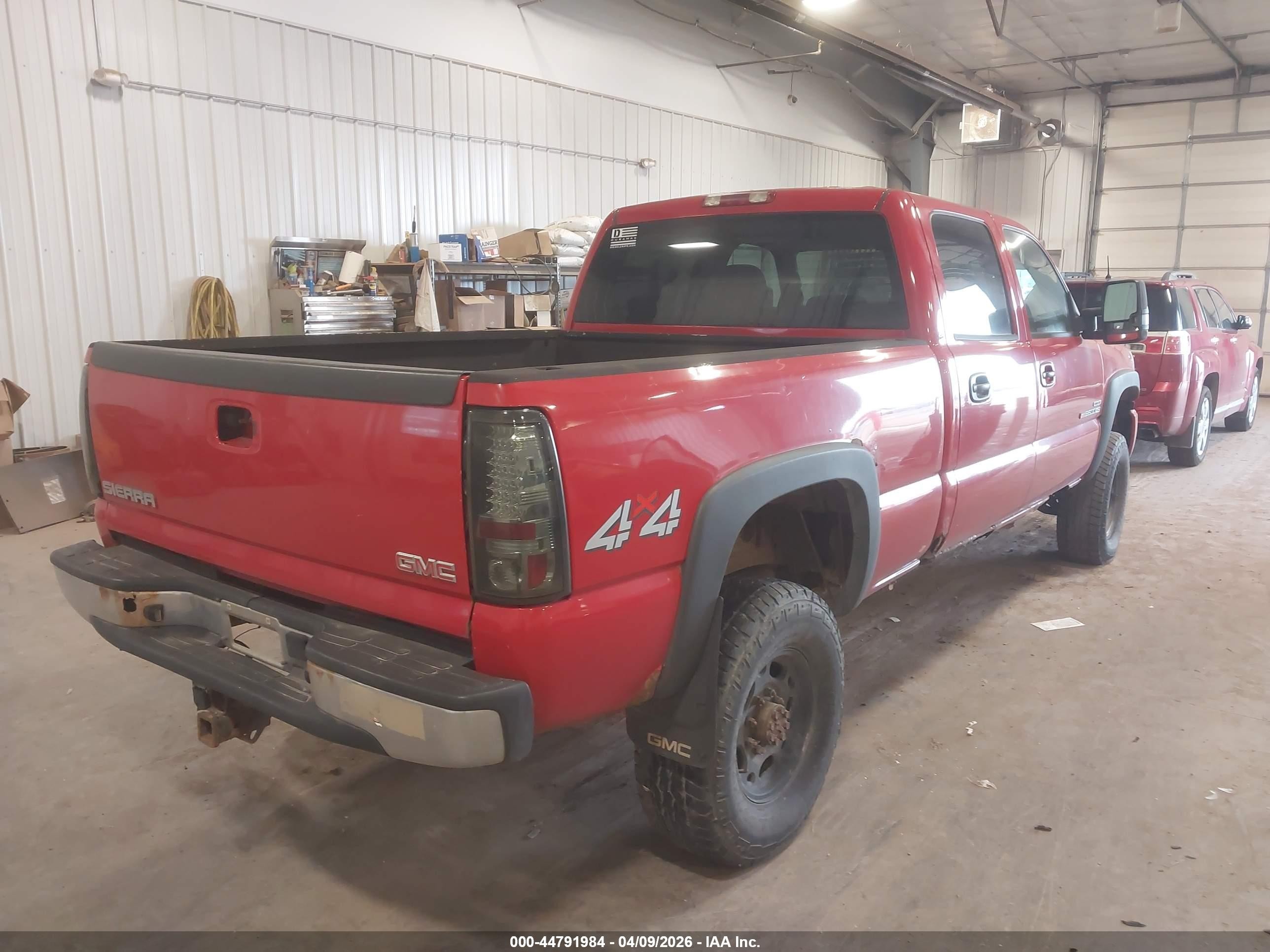 2004 Gmc Sierra 2500hd Sle Red vin: 1GTHK23124F123072