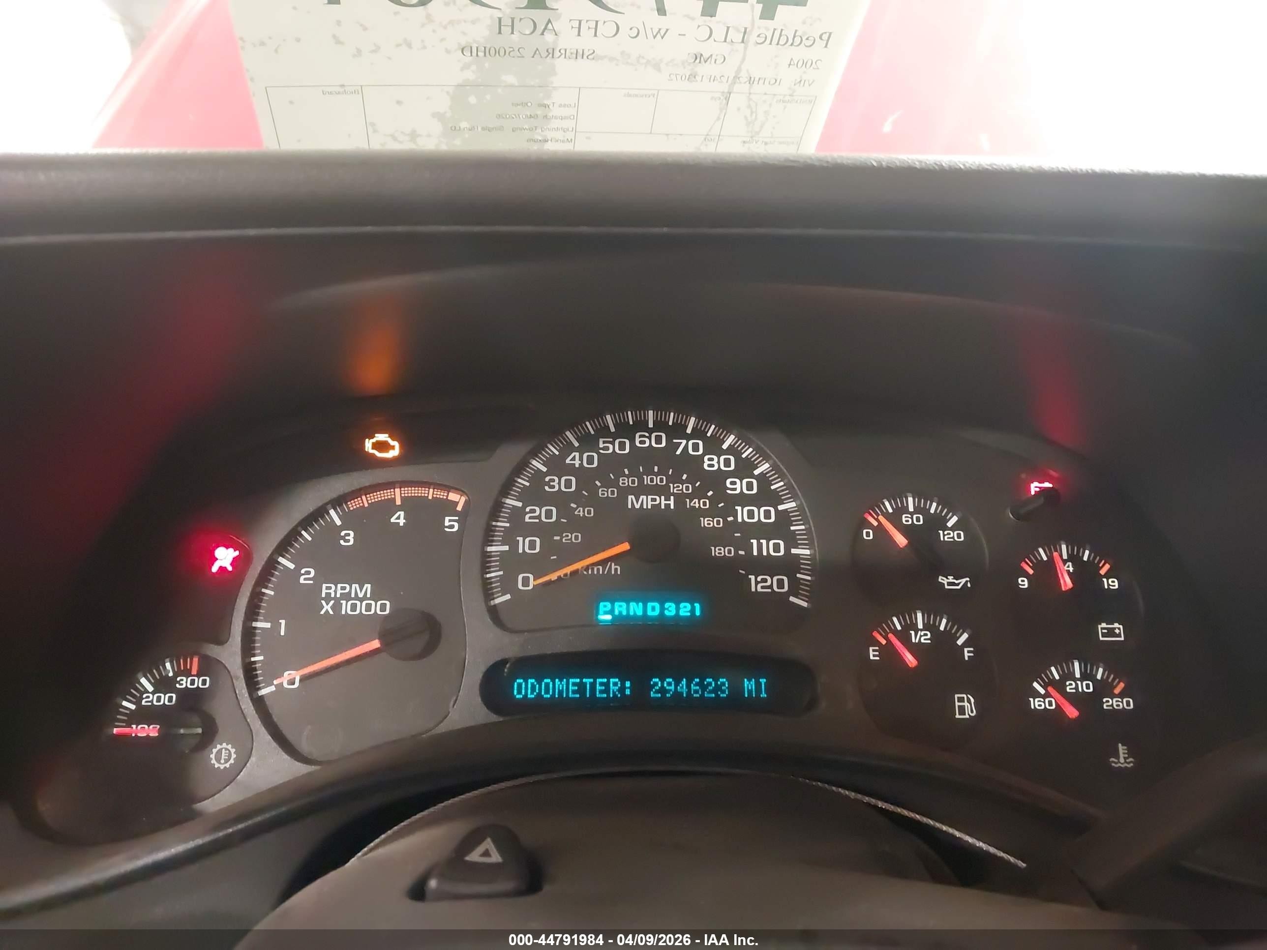 2004 Gmc Sierra 2500hd Sle Red vin: 1GTHK23124F123072