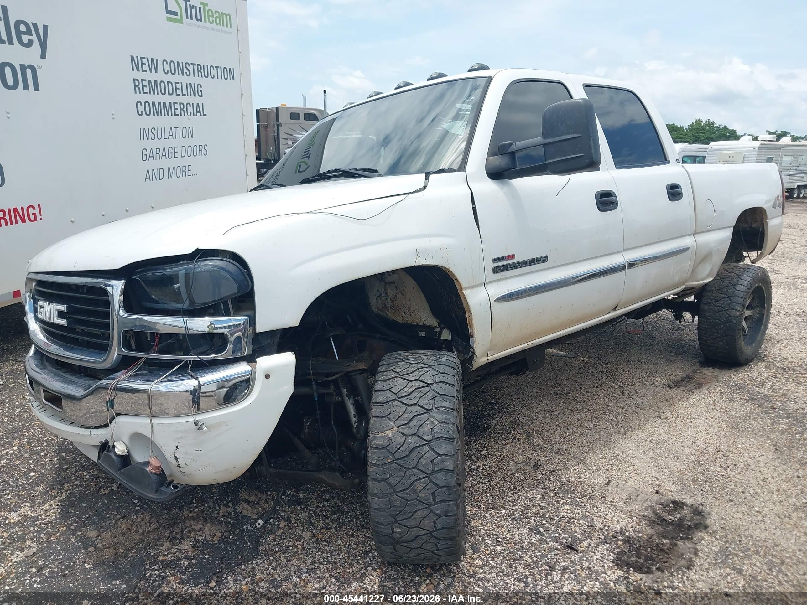2003 Gmc Sierra 2500hd Sle White vin: 1GTHK23153F179148