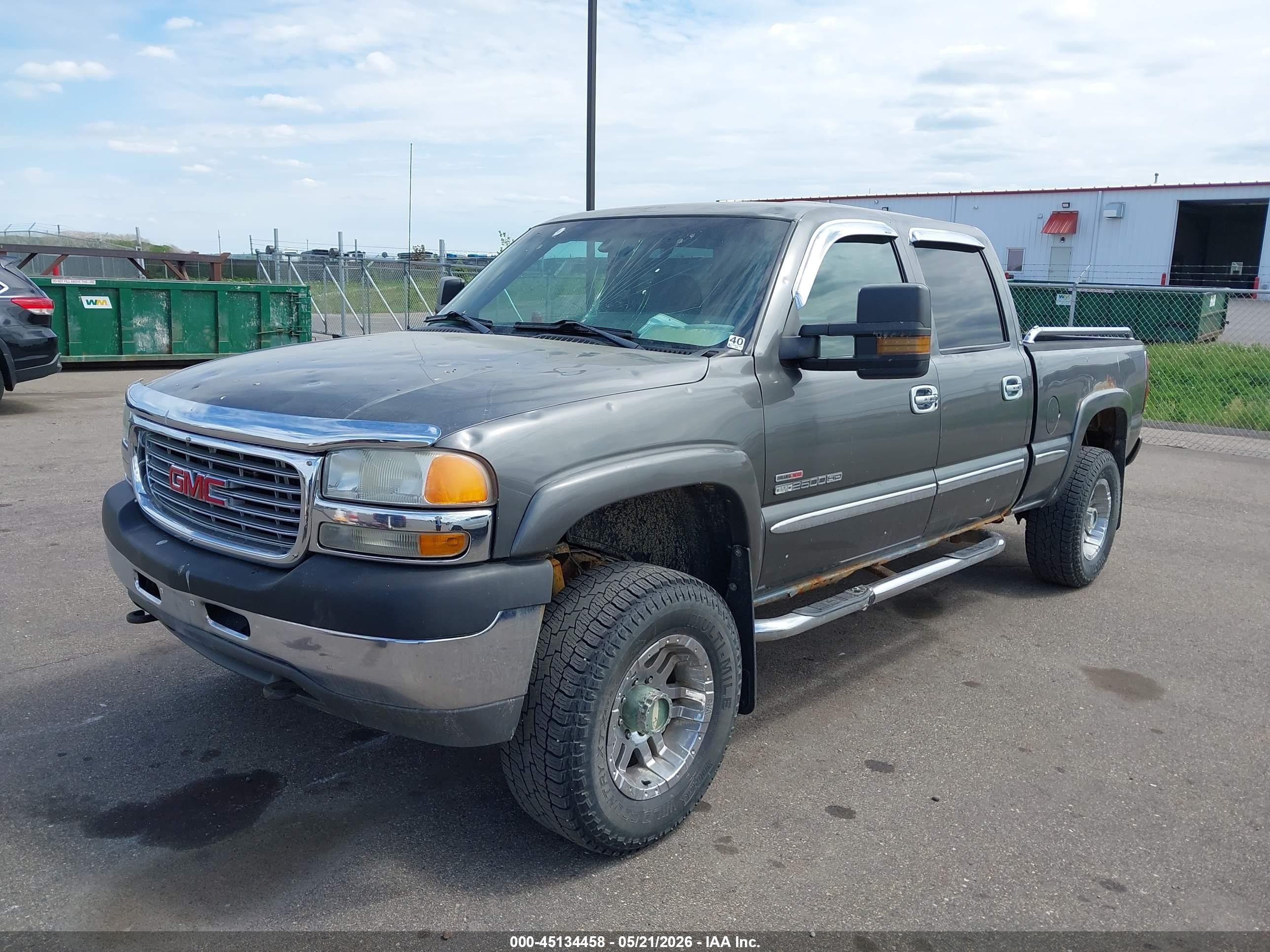 2002 Gmc Sierra 2500hd Sle Gray vin: 1GTHK23172F106474