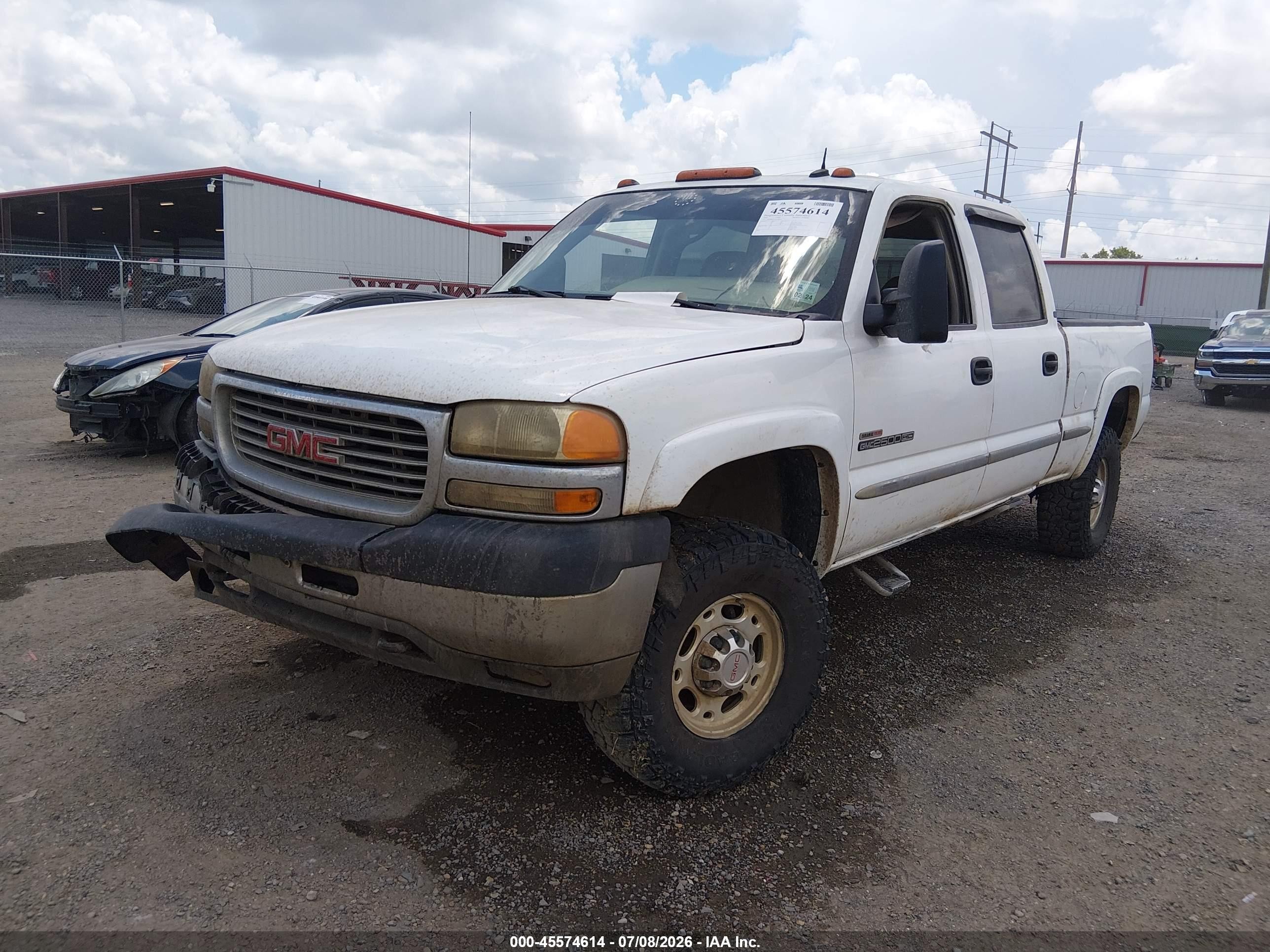 2002 Gmc Sierra 2500hd Sle Белый vin: 1GTHK23172F208566