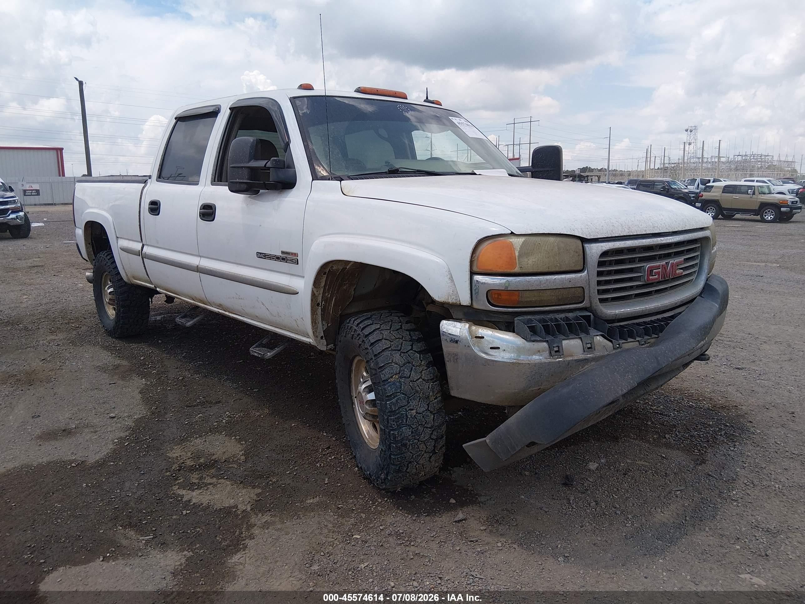 2002 Gmc Sierra 2500hd Sle Белый vin: 1GTHK23172F208566
