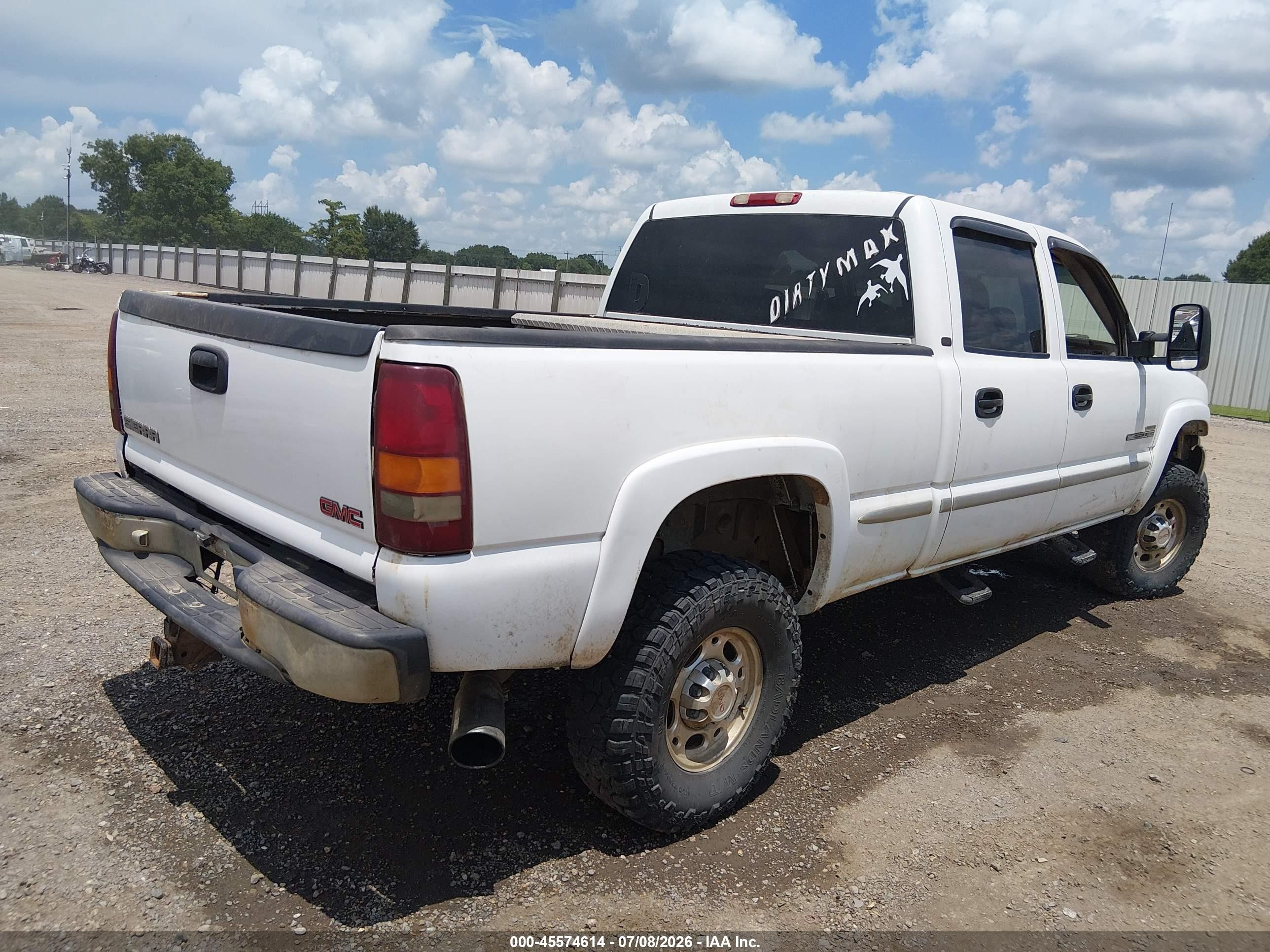 2002 Gmc Sierra 2500hd Sle Белый vin: 1GTHK23172F208566