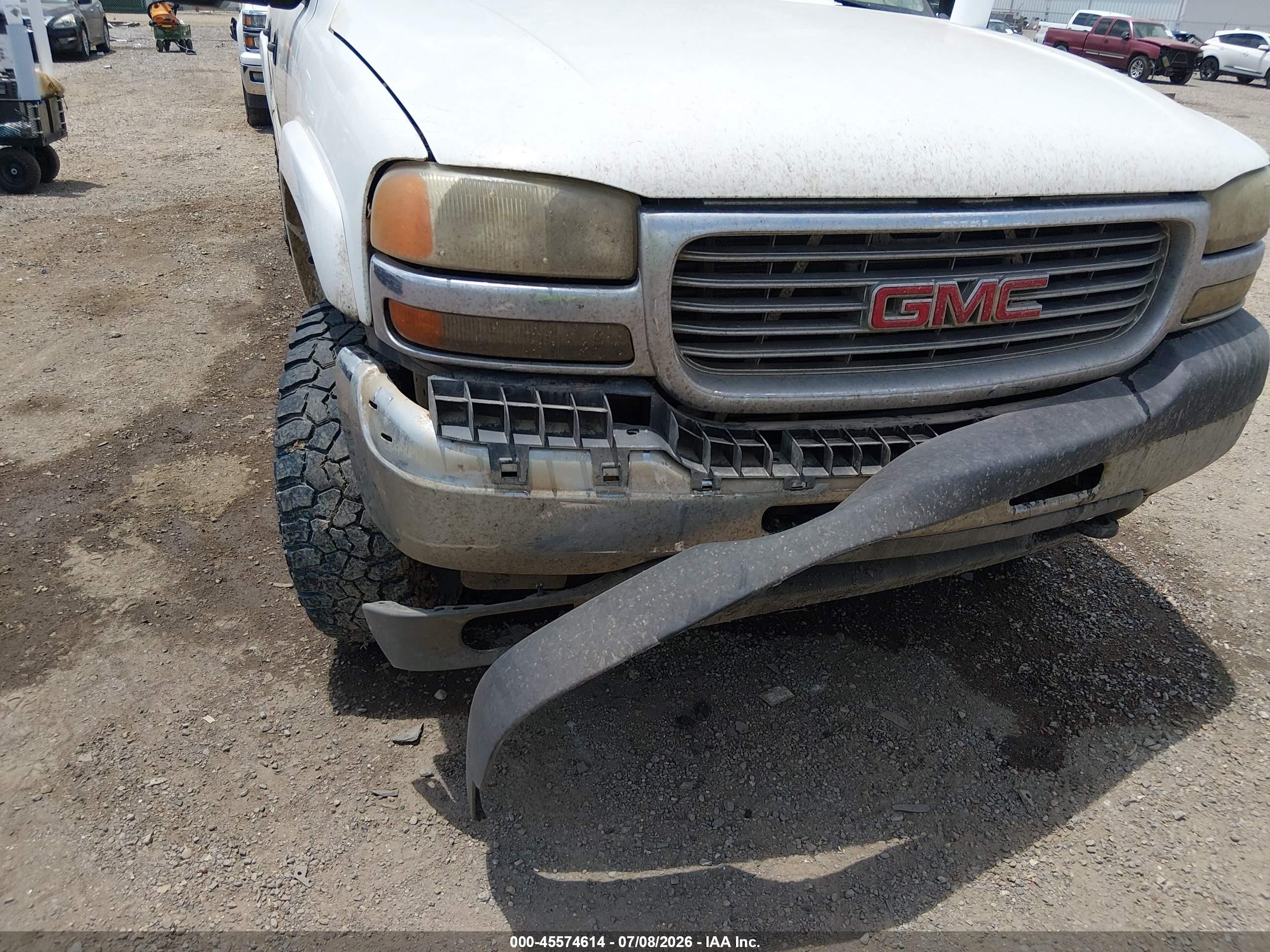 2002 Gmc Sierra 2500hd Sle Белый vin: 1GTHK23172F208566