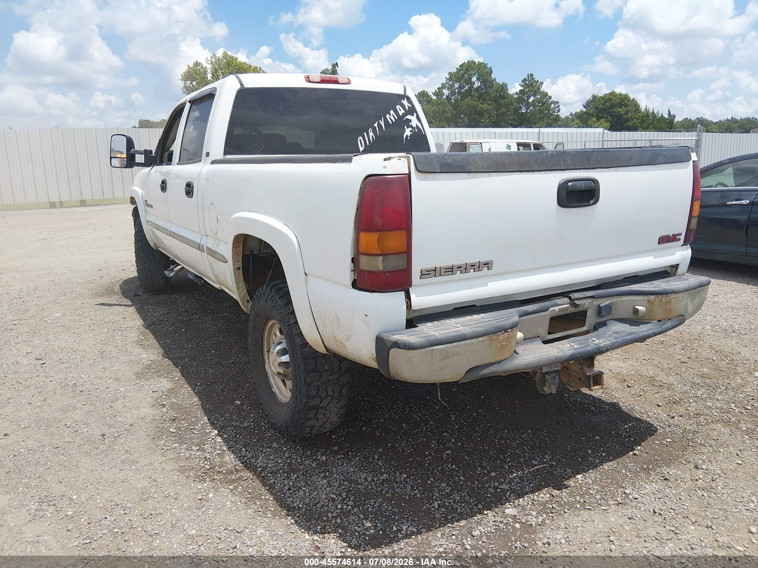 2002 Gmc Sierra 2500hd Sle Белый vin: 1GTHK23172F208566