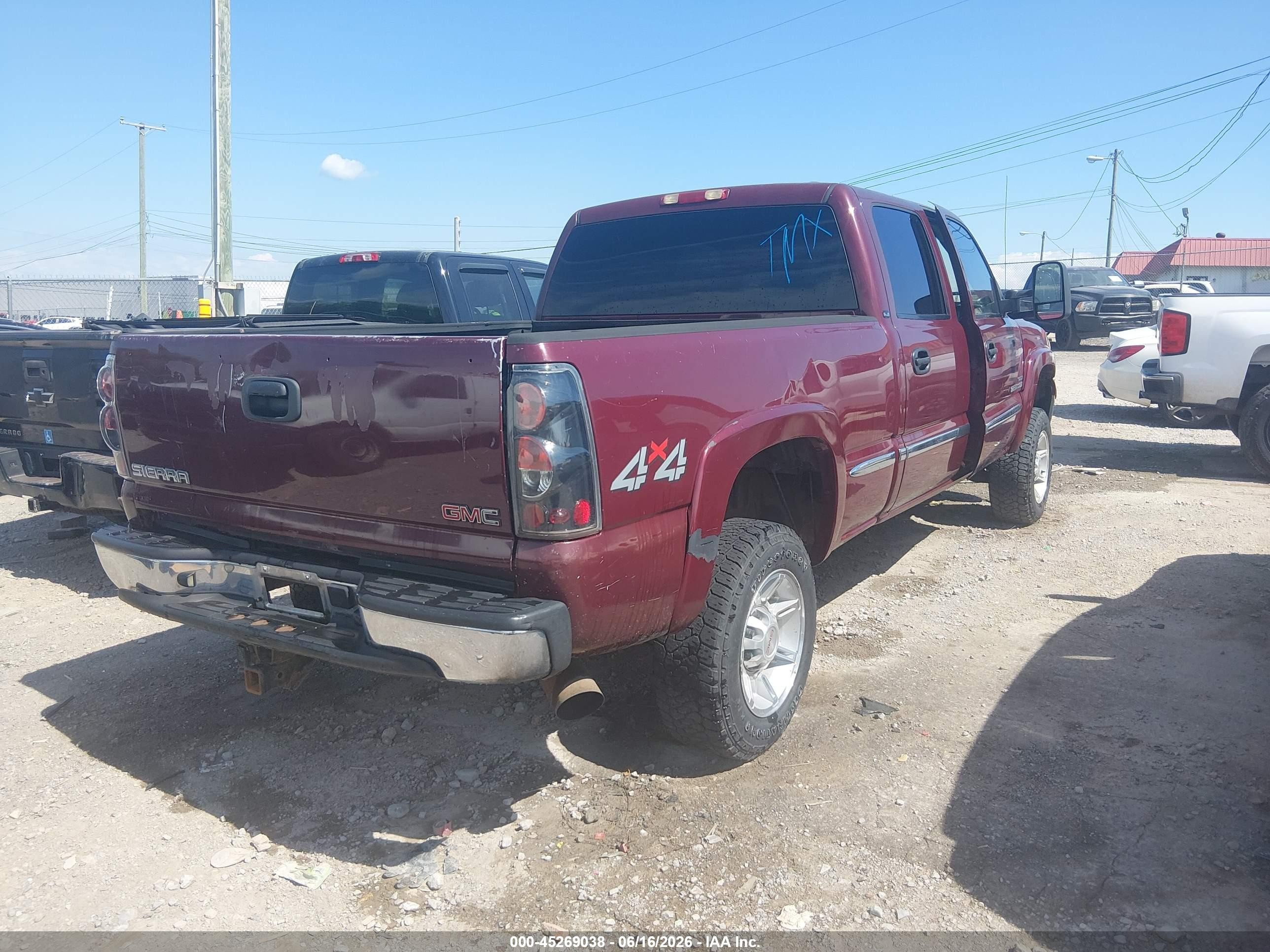 2002 Gmc Sierra 2500hd Sle Red vin: 1GTHK23182F234867