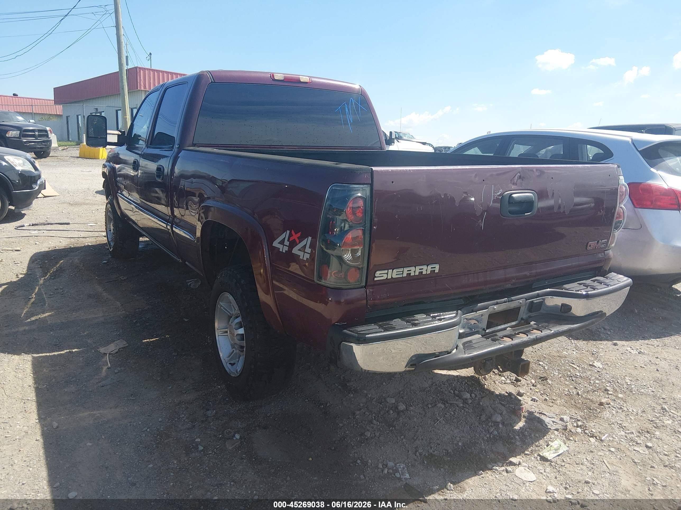 2002 Gmc Sierra 2500hd Sle Red vin: 1GTHK23182F234867