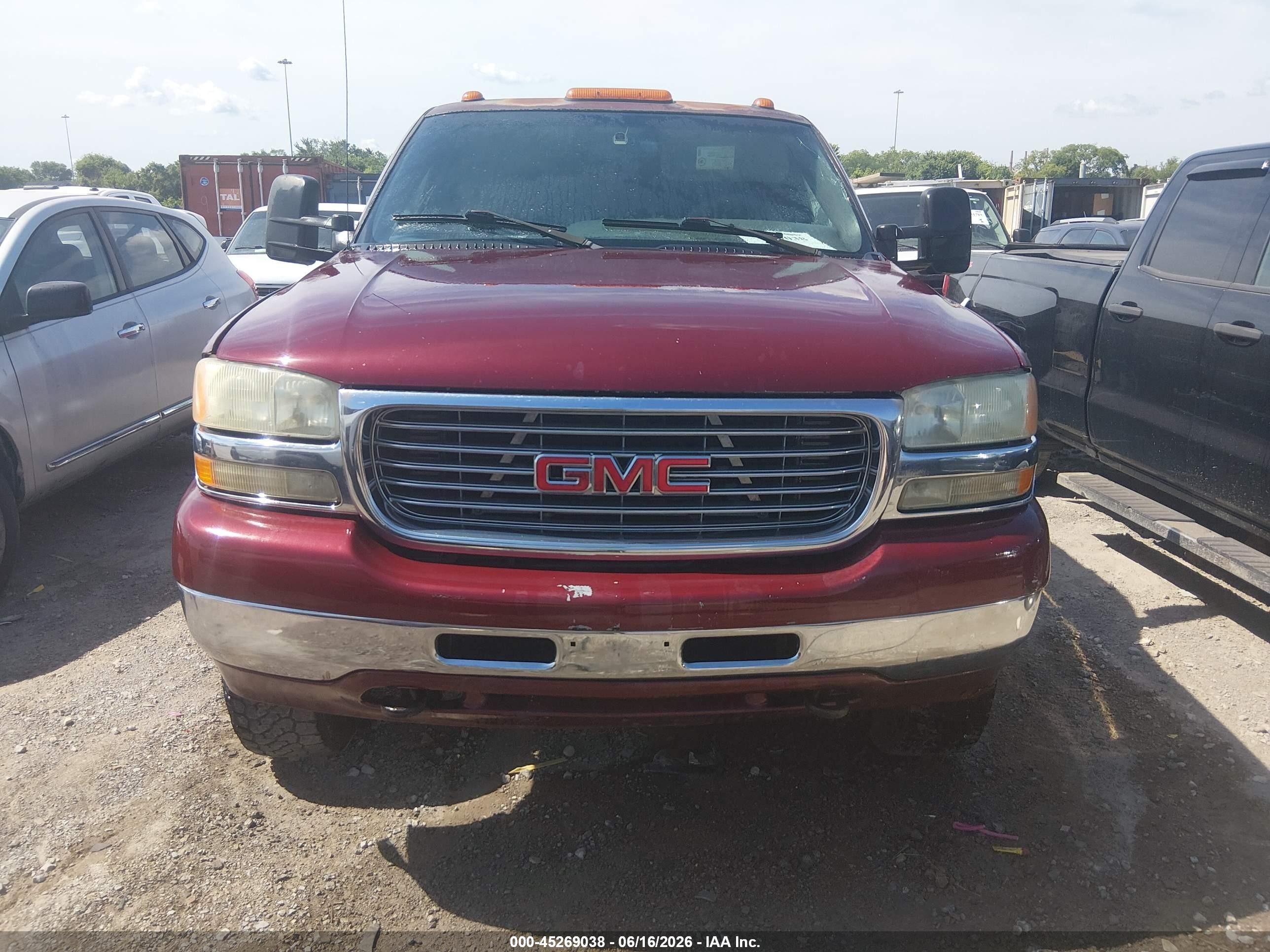 2002 Gmc Sierra 2500hd Sle Red vin: 1GTHK23182F234867