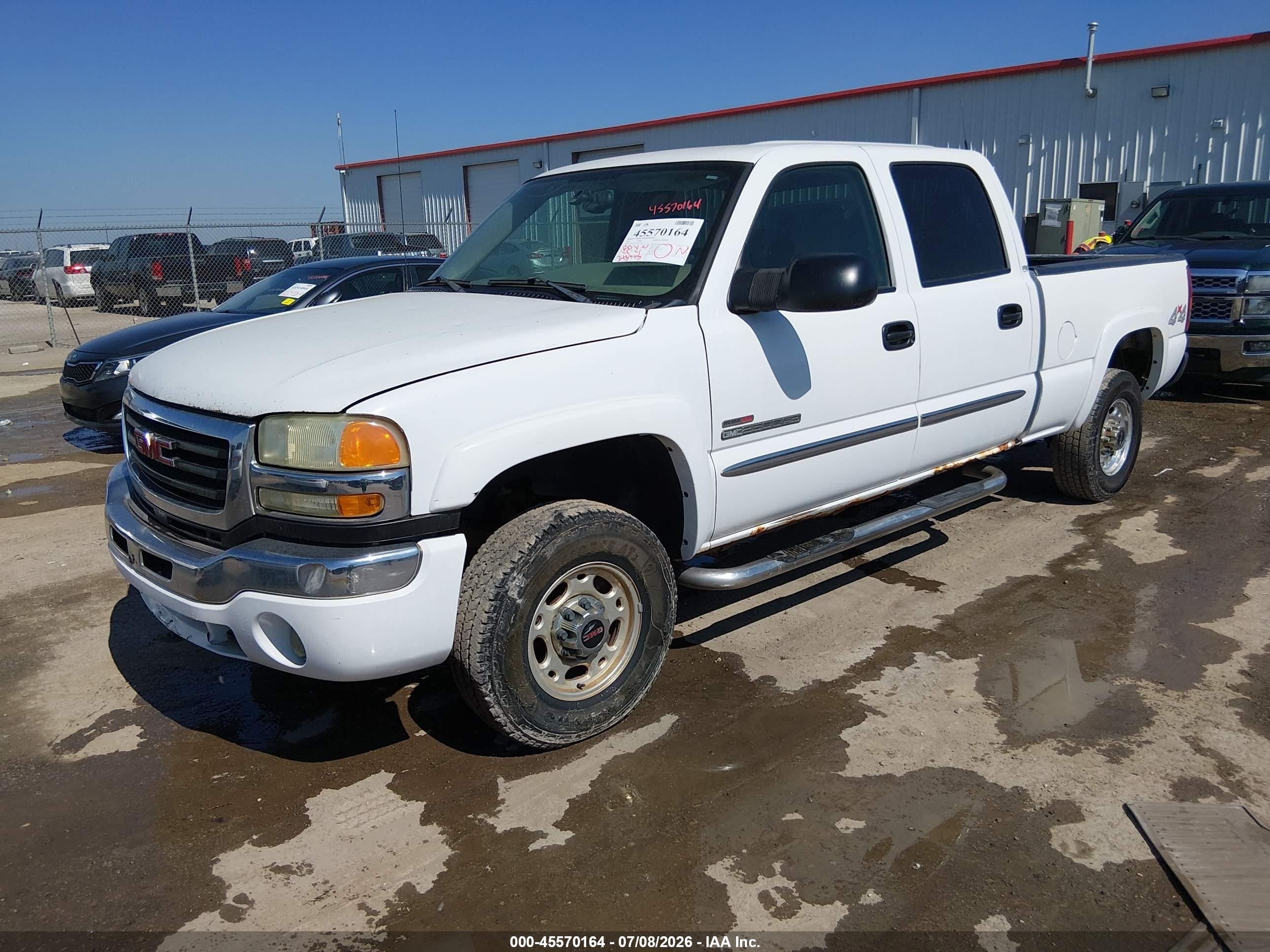 2003 Gmc Sierra 2500hd Sle White vin: 1GTHK23183F214233