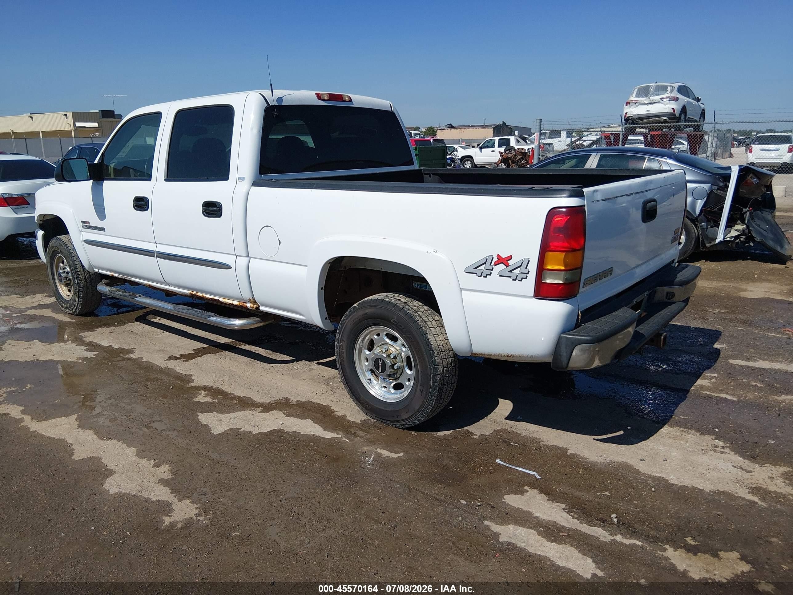 2003 Gmc Sierra 2500hd Sle White vin: 1GTHK23183F214233