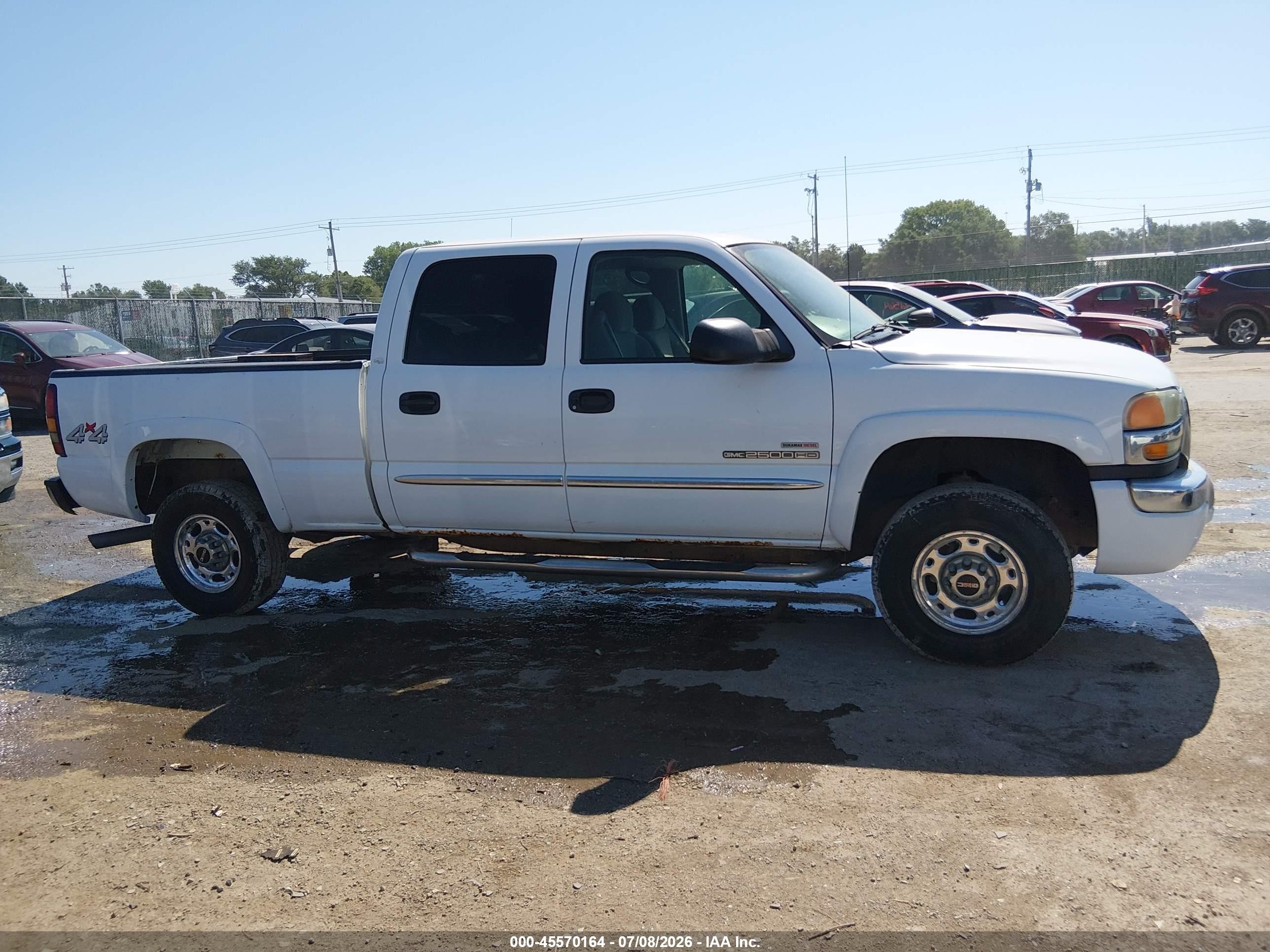 2003 Gmc Sierra 2500hd Sle White vin: 1GTHK23183F214233