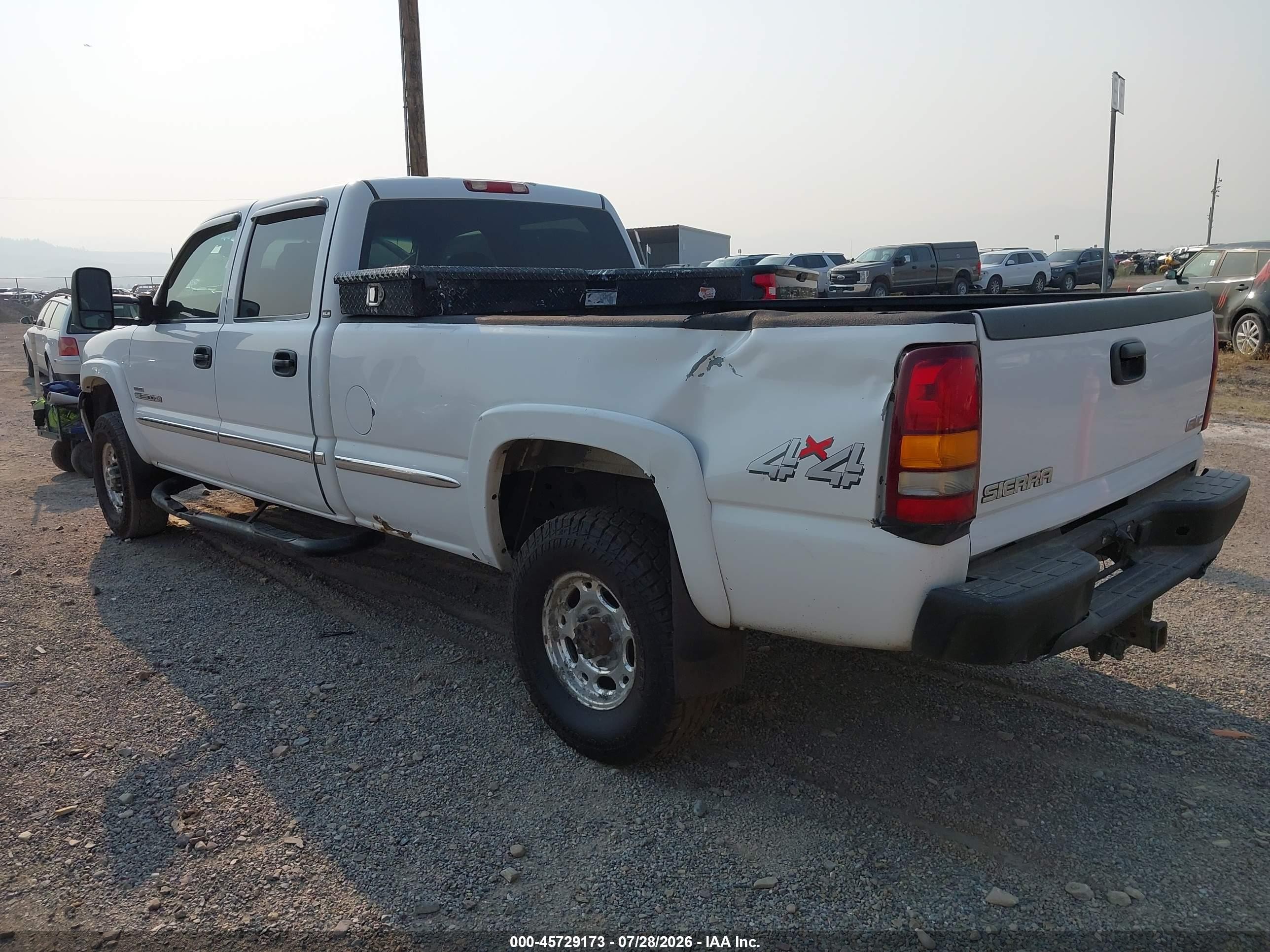 2002 Gmc Sierra 2500hd Sle White vin: 1GTHK23192F238491