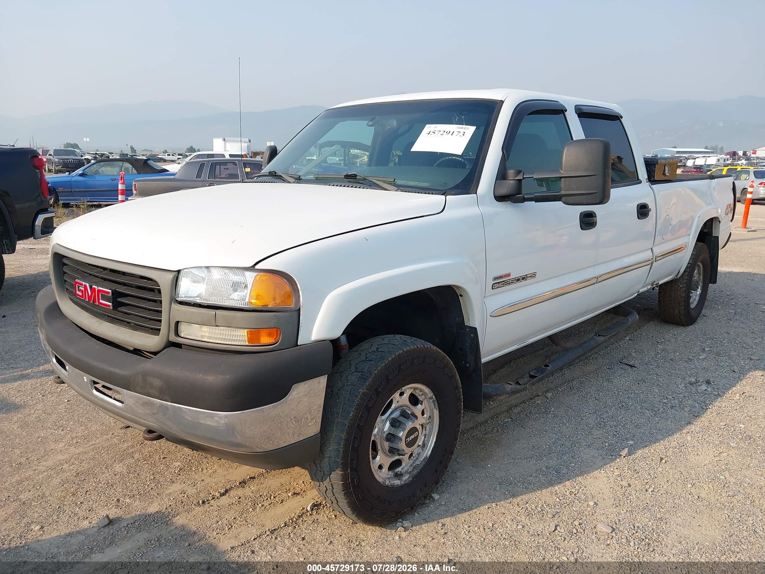 2002 Gmc Sierra 2500hd Sle White vin: 1GTHK23192F238491