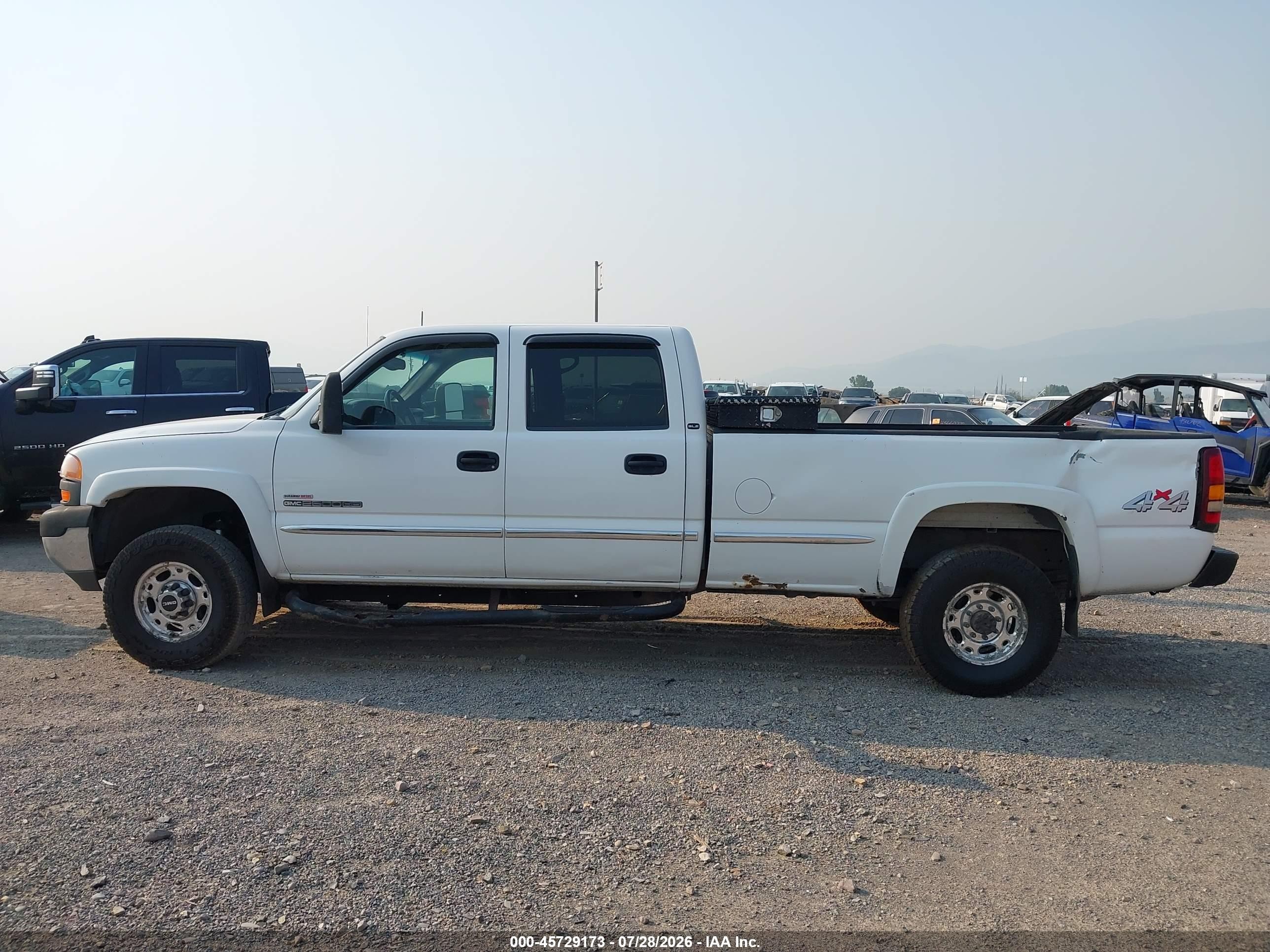 2002 Gmc Sierra 2500hd Sle White vin: 1GTHK23192F238491