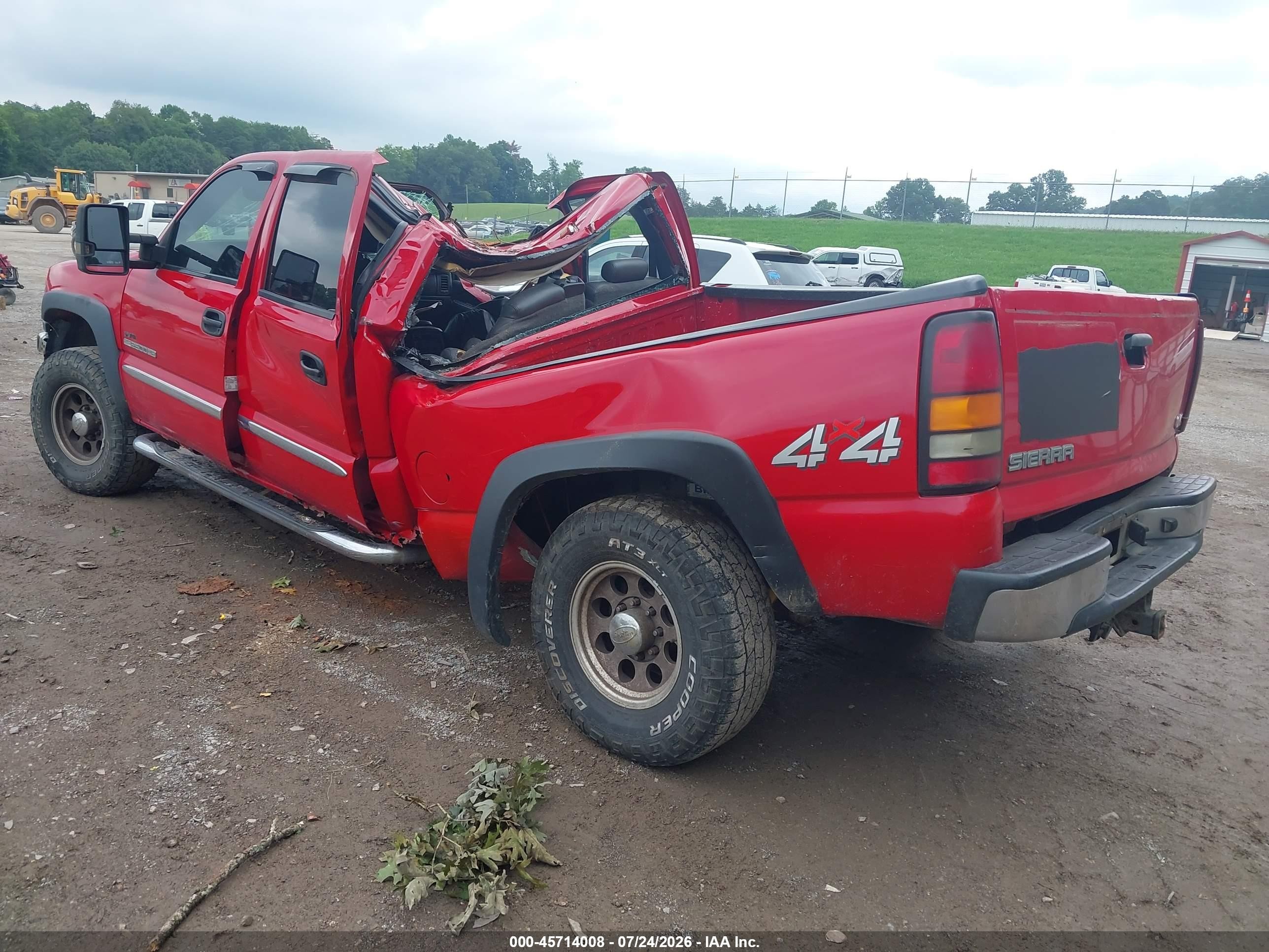 2004 Gmc Sierra 2500hd Slt Red vin: 1GTHK23234F266220