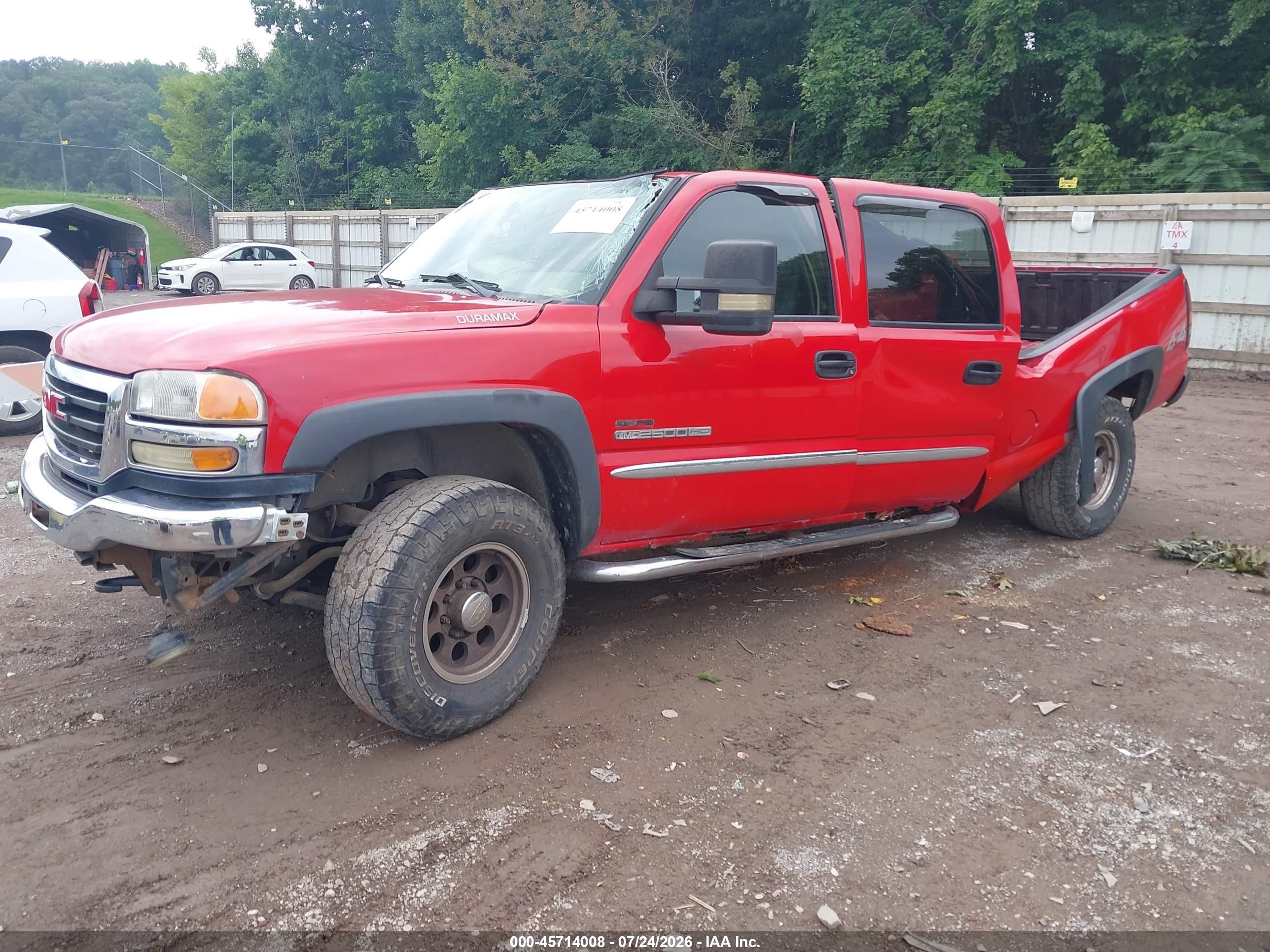 2004 Gmc Sierra 2500hd Slt Red vin: 1GTHK23234F266220