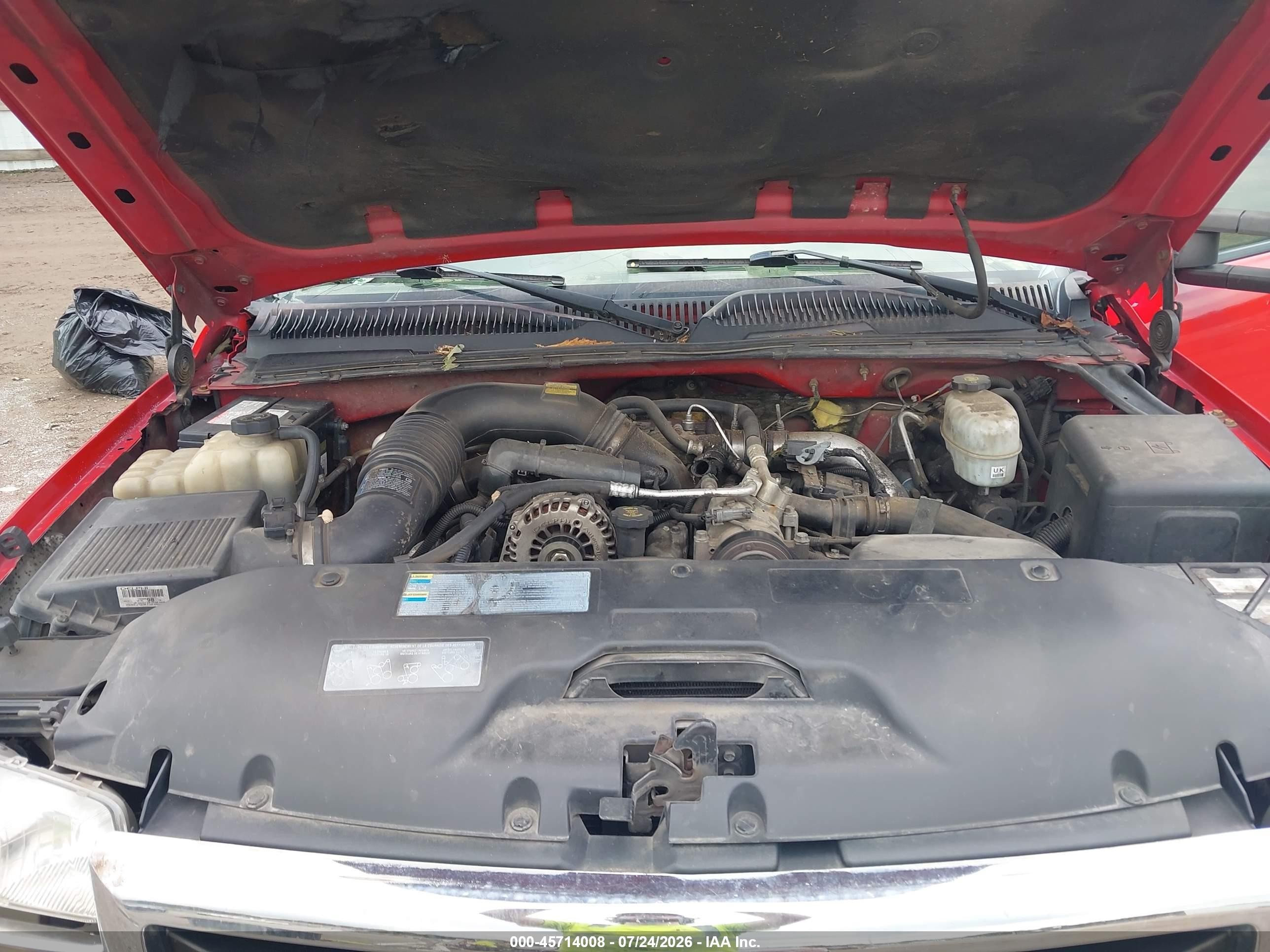 2004 Gmc Sierra 2500hd Slt Red vin: 1GTHK23234F266220