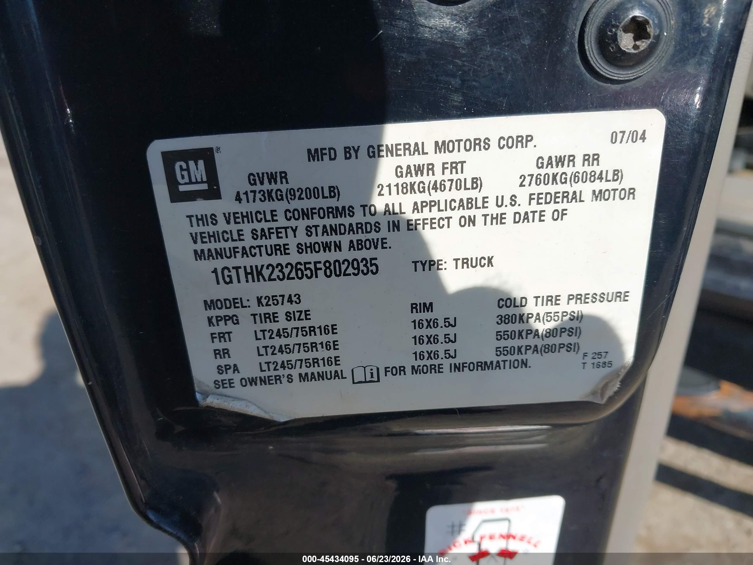 2005 Gmc Sierra 2500hd Slt Black vin: 1GTHK23265F802935