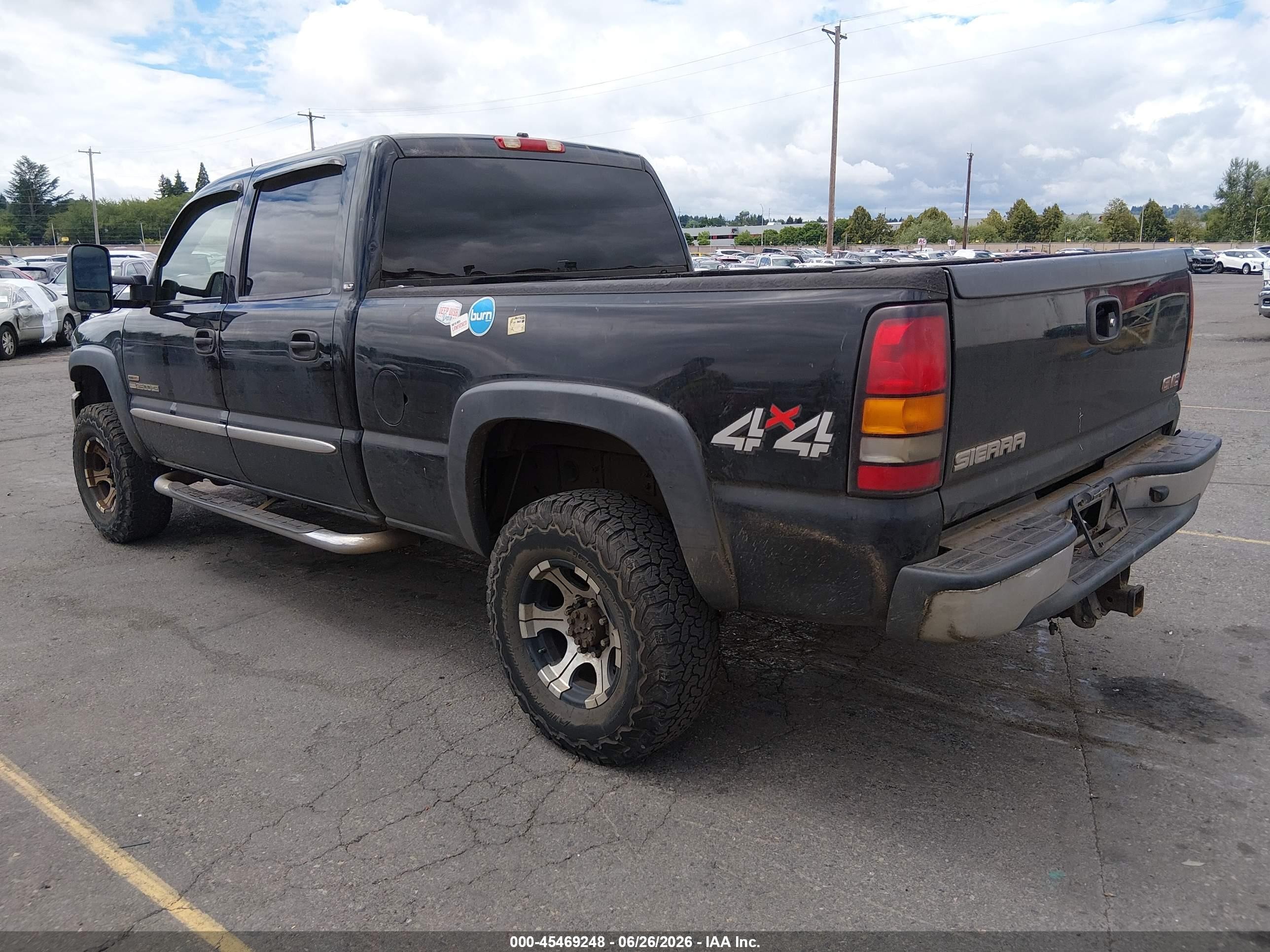 2005 Gmc Sierra 2500hd Sle/slt/work Truck Black vin: 1GTHK23275F879619