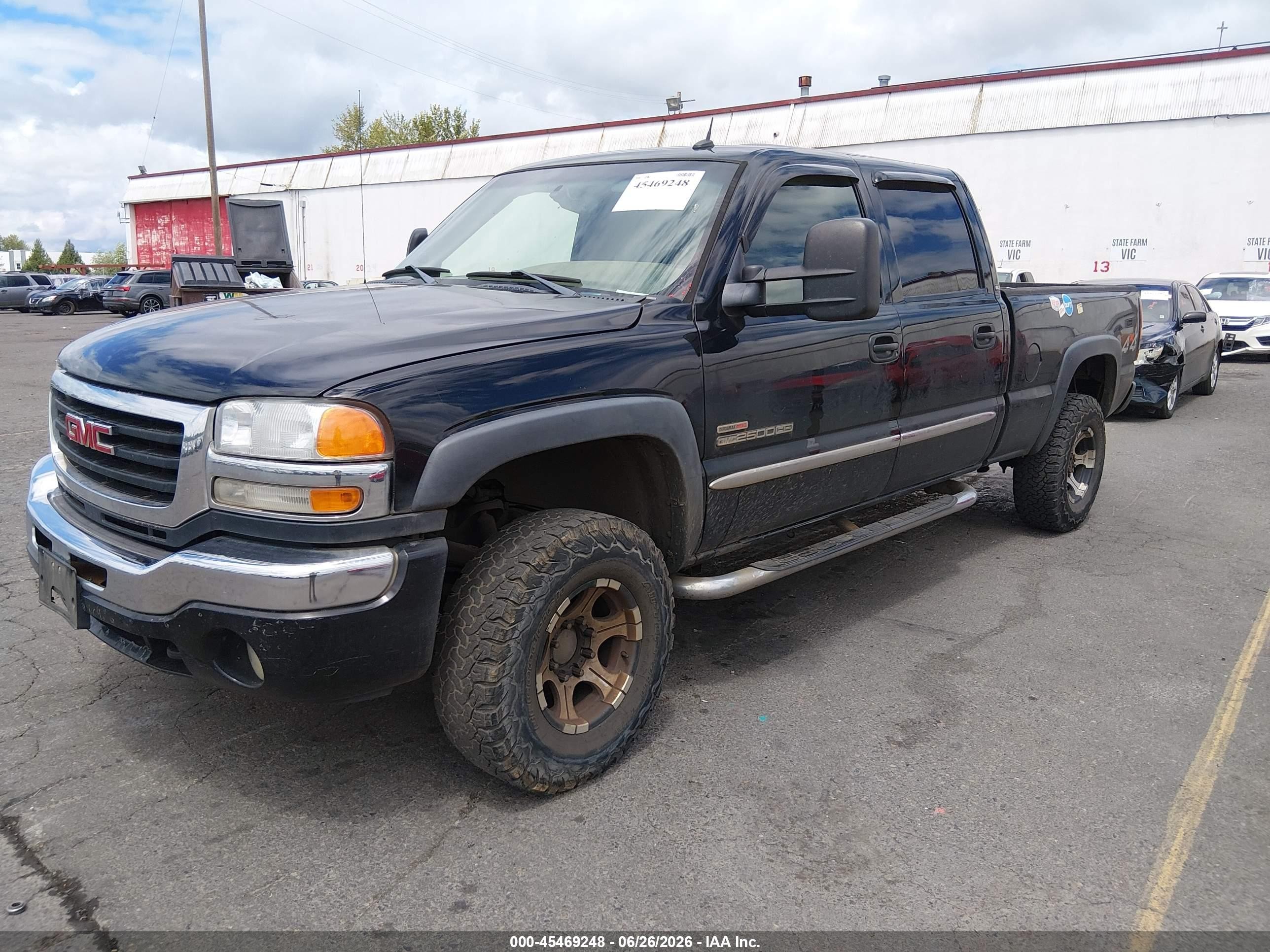 2005 Gmc Sierra 2500hd Sle/slt/work Truck Black vin: 1GTHK23275F879619