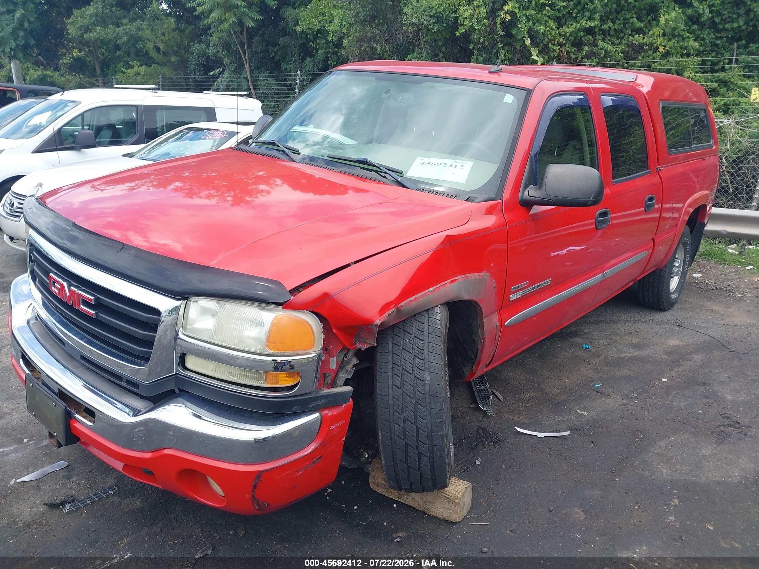 2005 Gmc Sierra 2500hd Slt Red vin: 1GTHK23275F937034