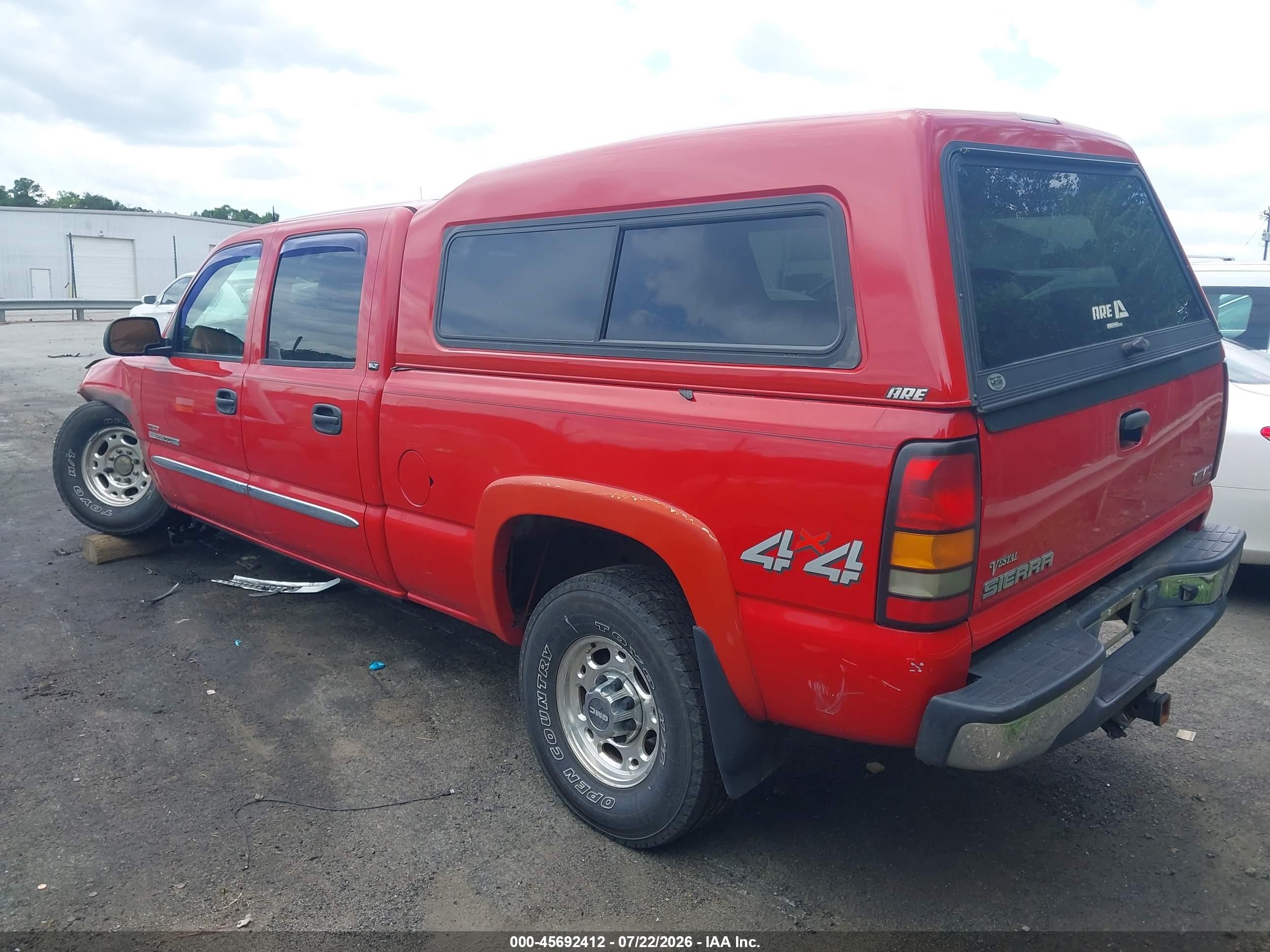 2005 Gmc Sierra 2500hd Slt Red vin: 1GTHK23275F937034