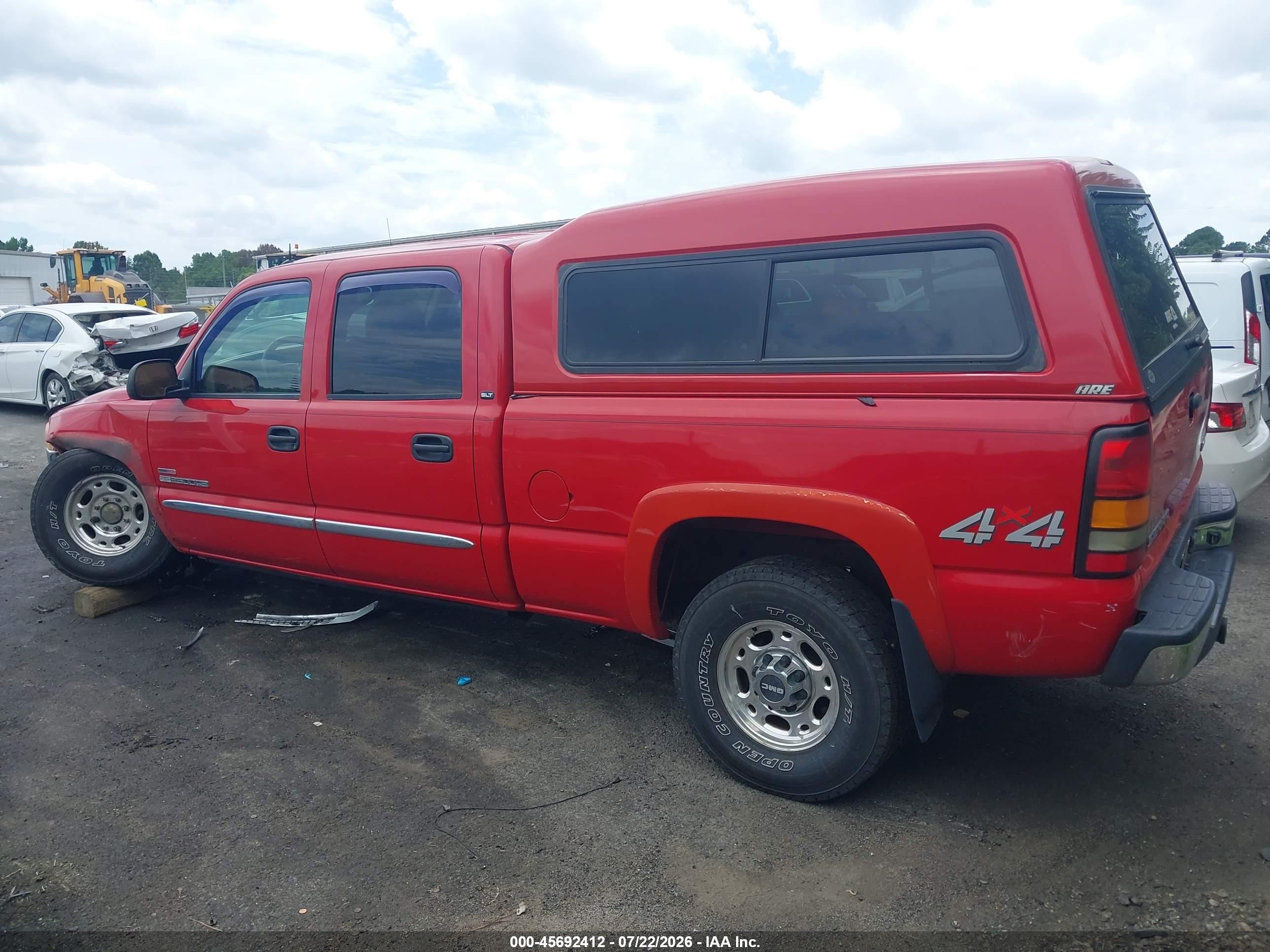 2005 Gmc Sierra 2500hd Slt Red vin: 1GTHK23275F937034