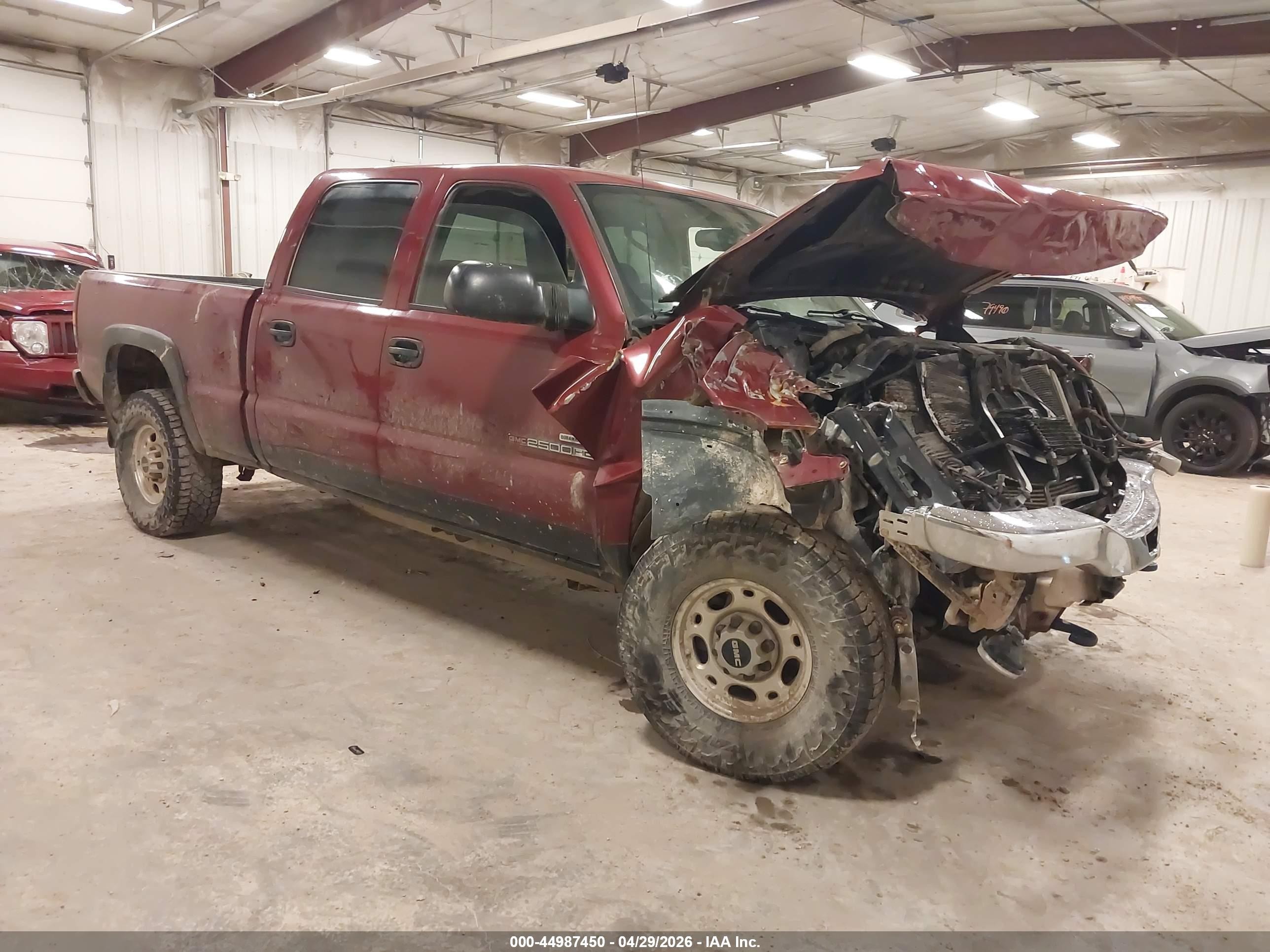 2005 Gmc Sierra 2500hd Sle Red vin: 1GTHK23275F972947