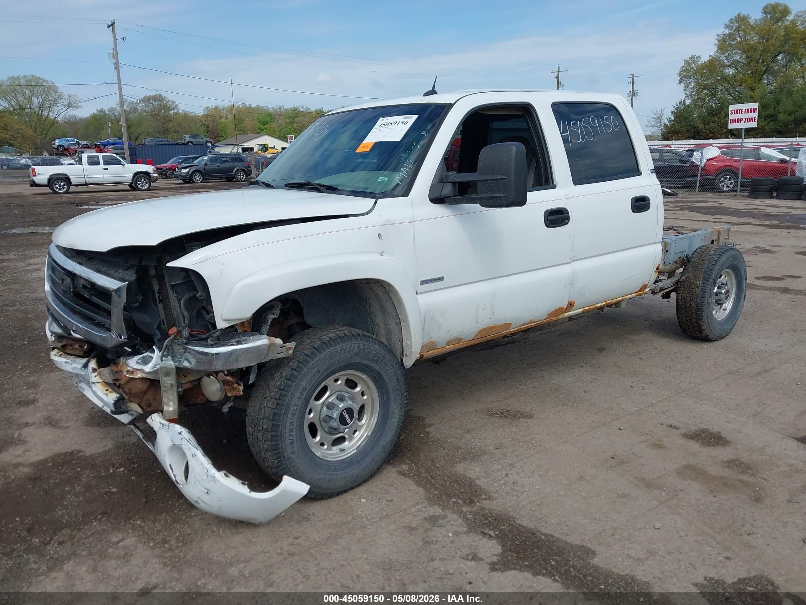 2005 Gmc Sierra 2500hd Sle White vin: 1GTHK23295F915259