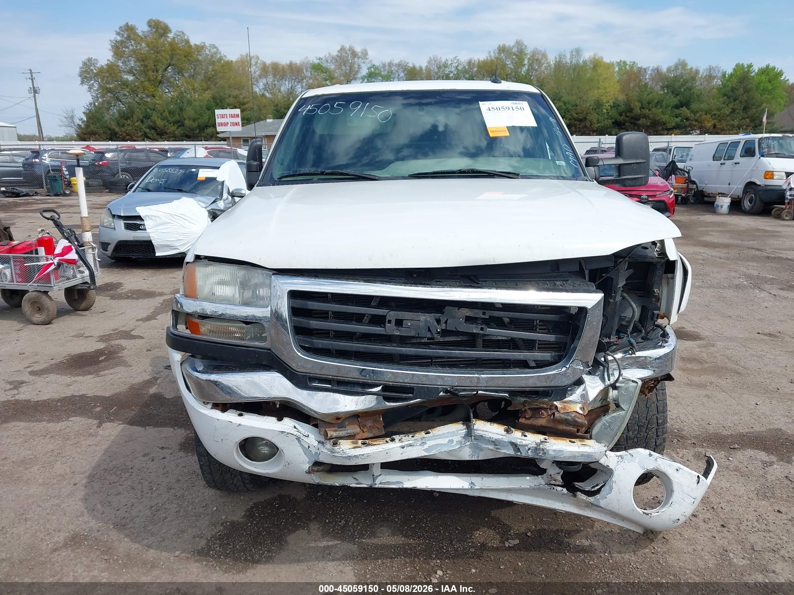 2005 Gmc Sierra 2500hd Sle White vin: 1GTHK23295F915259