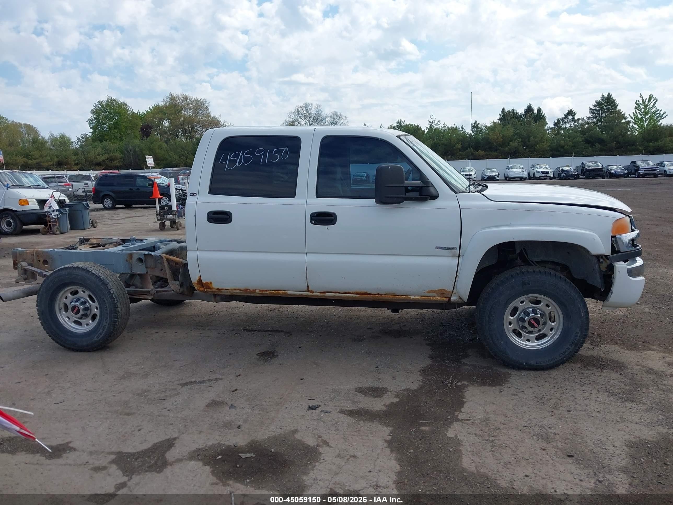 2005 Gmc Sierra 2500hd Sle White vin: 1GTHK23295F915259