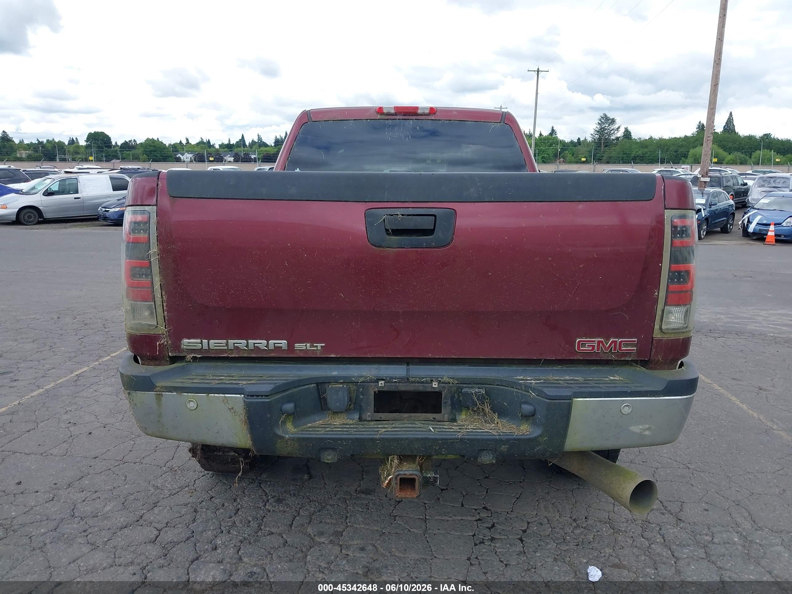 2008 Gmc Sierra 2500hd Slt Burgundy vin: 1GTHK23668F148302