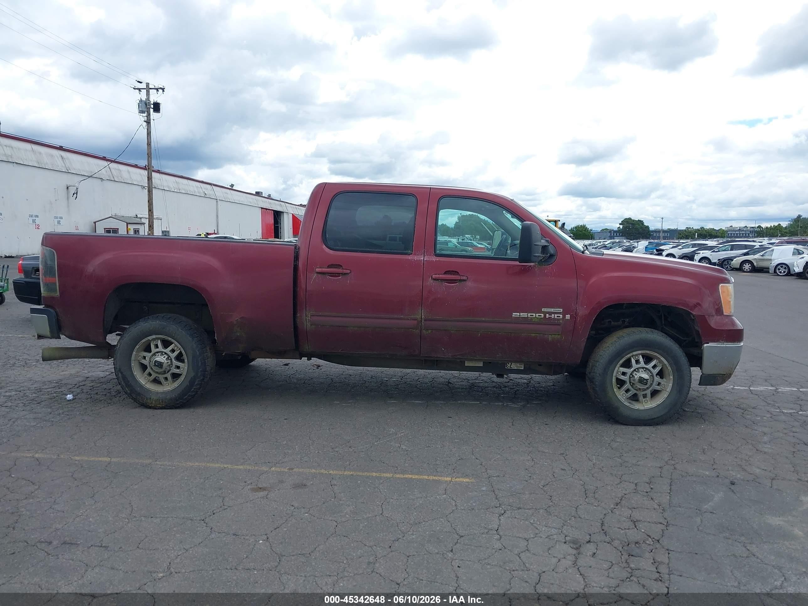 2008 Gmc Sierra 2500hd Slt Burgundy vin: 1GTHK23668F148302
